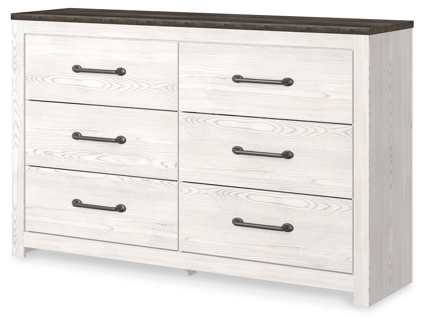 Sectionals for Less - Ashley Furniture - Gerridan Bedroom - Six Drawer Dresser / White/Gray - B1190-31