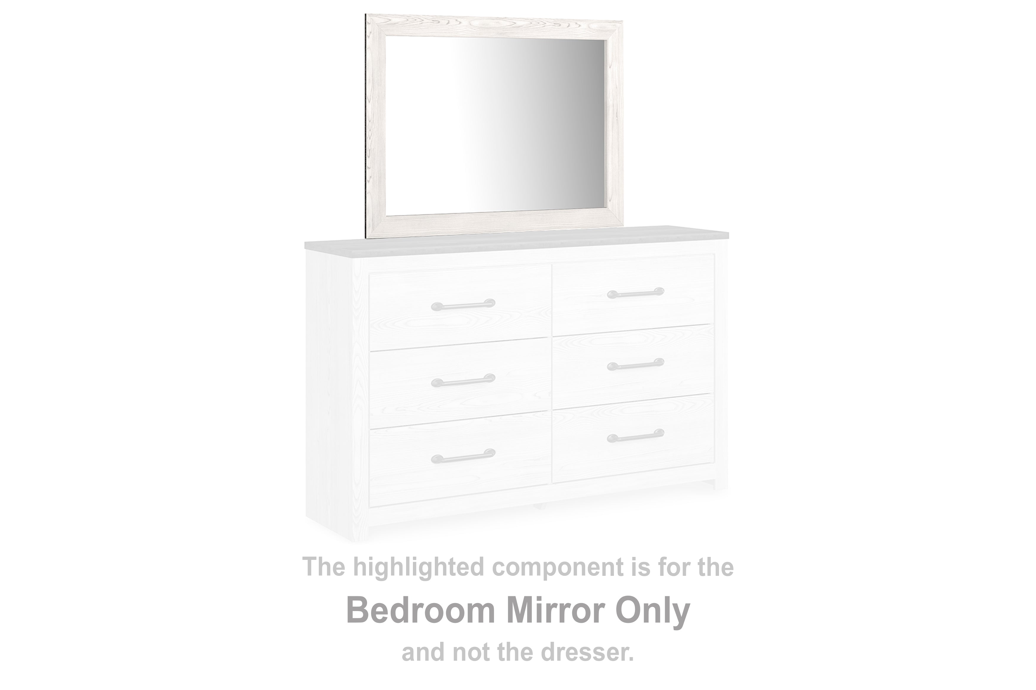 Sectionals for Less - Ashley Furniture - Gerridan Bedroom - Bedroom Mirror / White/Gray - B1190-36