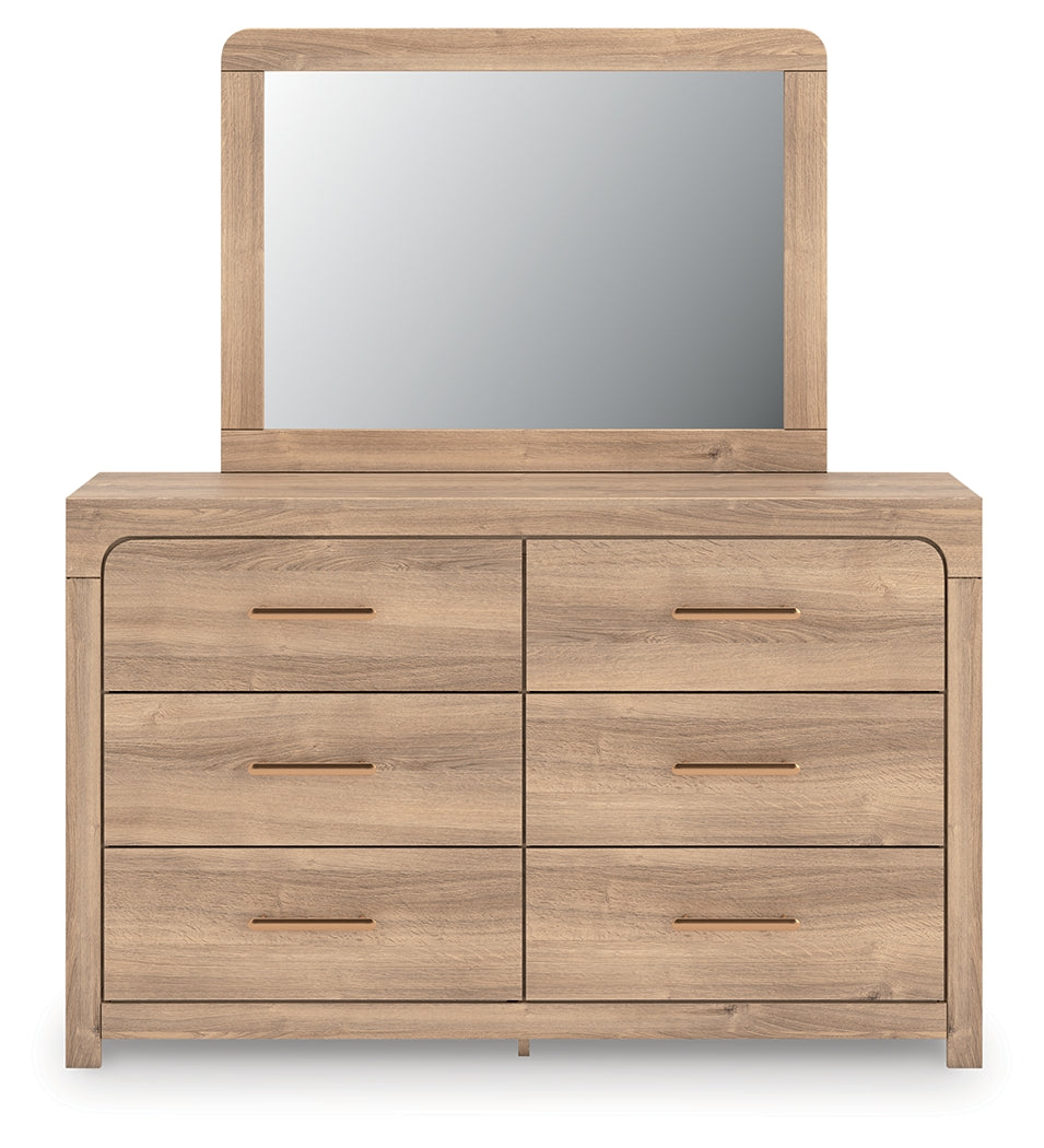 Sectionals for Less - Ashley Furniture - Kinlanni Bedroom - Dresser and Mirror / Tan - PCB1360B1