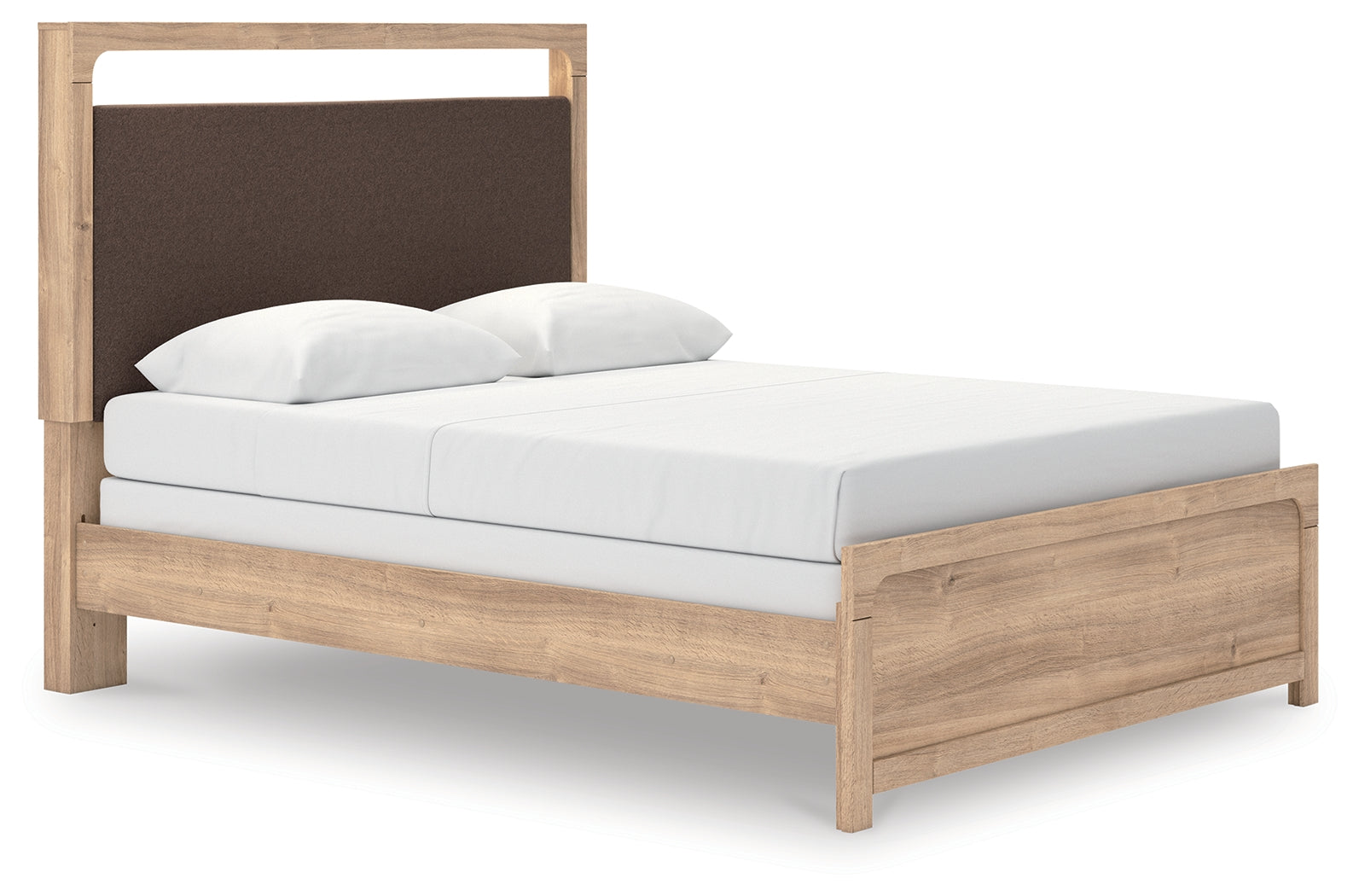 Sectionals for Less - Ashley Furniture - Kinlanni Bedroom - Queen Upholstered Panel Bed / Tan - PCB1360B4