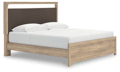 Sectionals for Less - Ashley Furniture - Kinlanni Bedroom - King Upholstered Platform Bed / Tan - PCB1360B16
