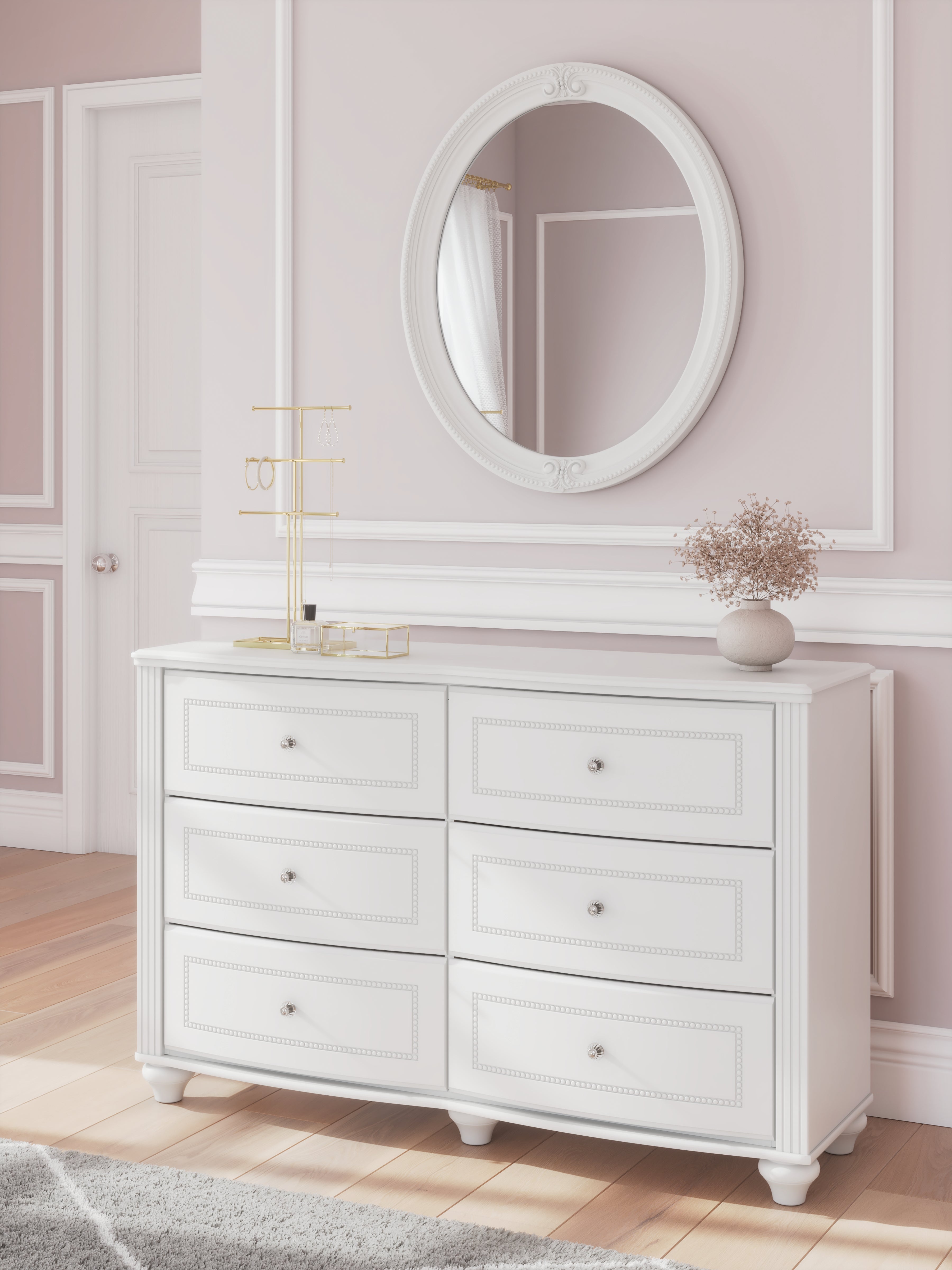 Sectionals for Less - Ashley Furniture - Kozlani Bedroom - Dresser and Mirror / White - PCB1819B2
