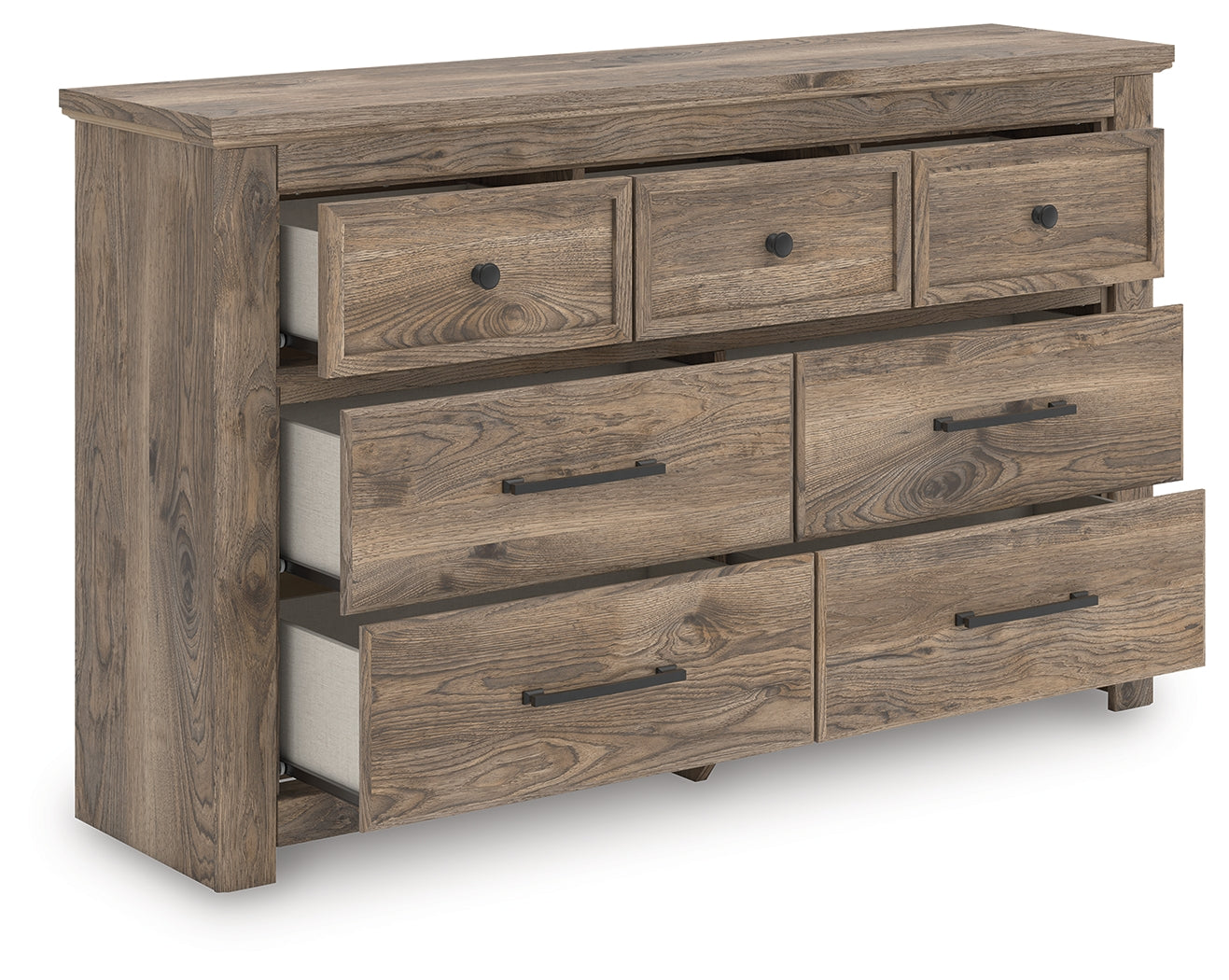 Sectionals for Less - Ashley Furniture - Rusticott Bedroom - Seven Drawer Dresser / Brown - PCB2260-31