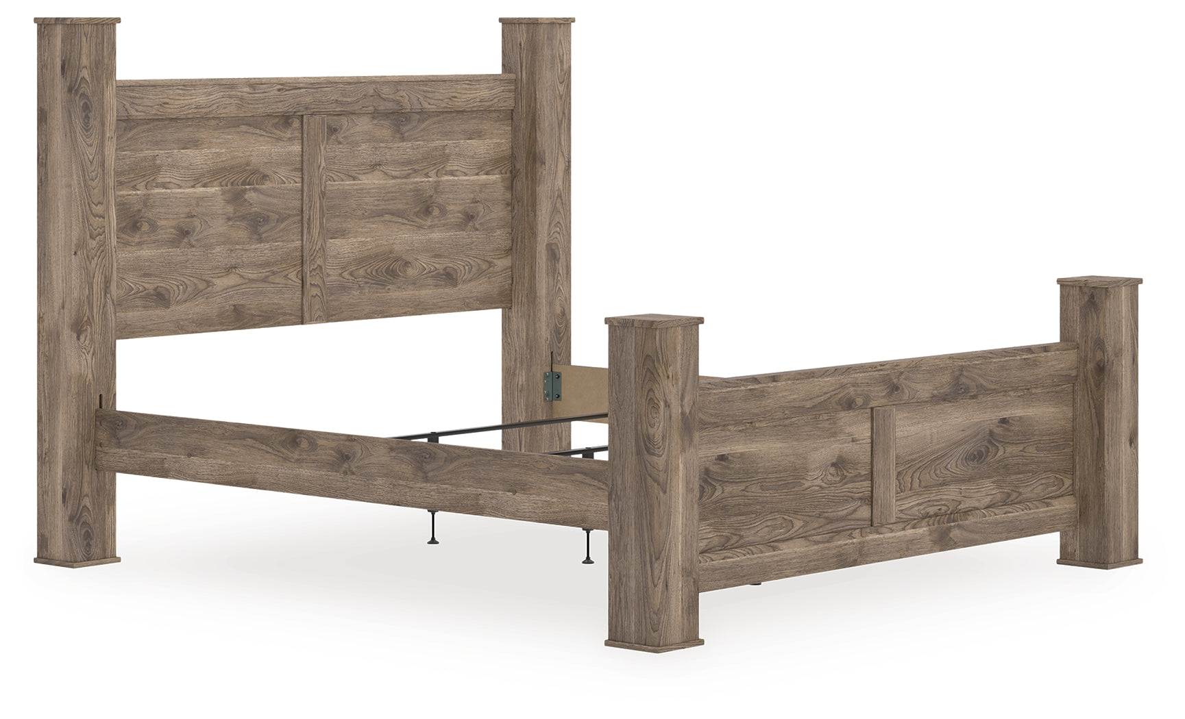 Sectionals for Less - Ashley Furniture - Rusticott Bedroom - King Poster Bed / Brown - PCB2260B7