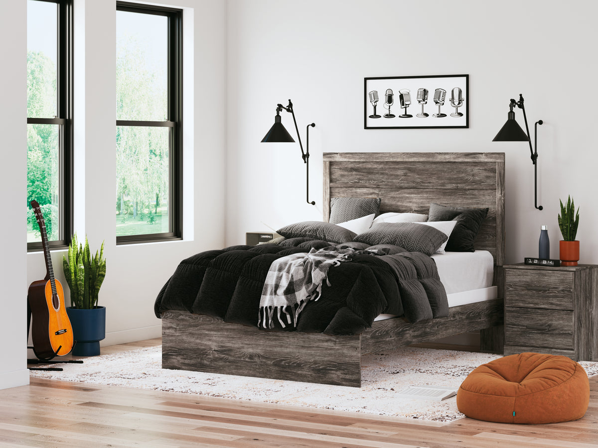 Sectionals for Less - Ashley Furniture - Ralinksi Bedroom - Twin Panel Bed / Gray - B2587B11