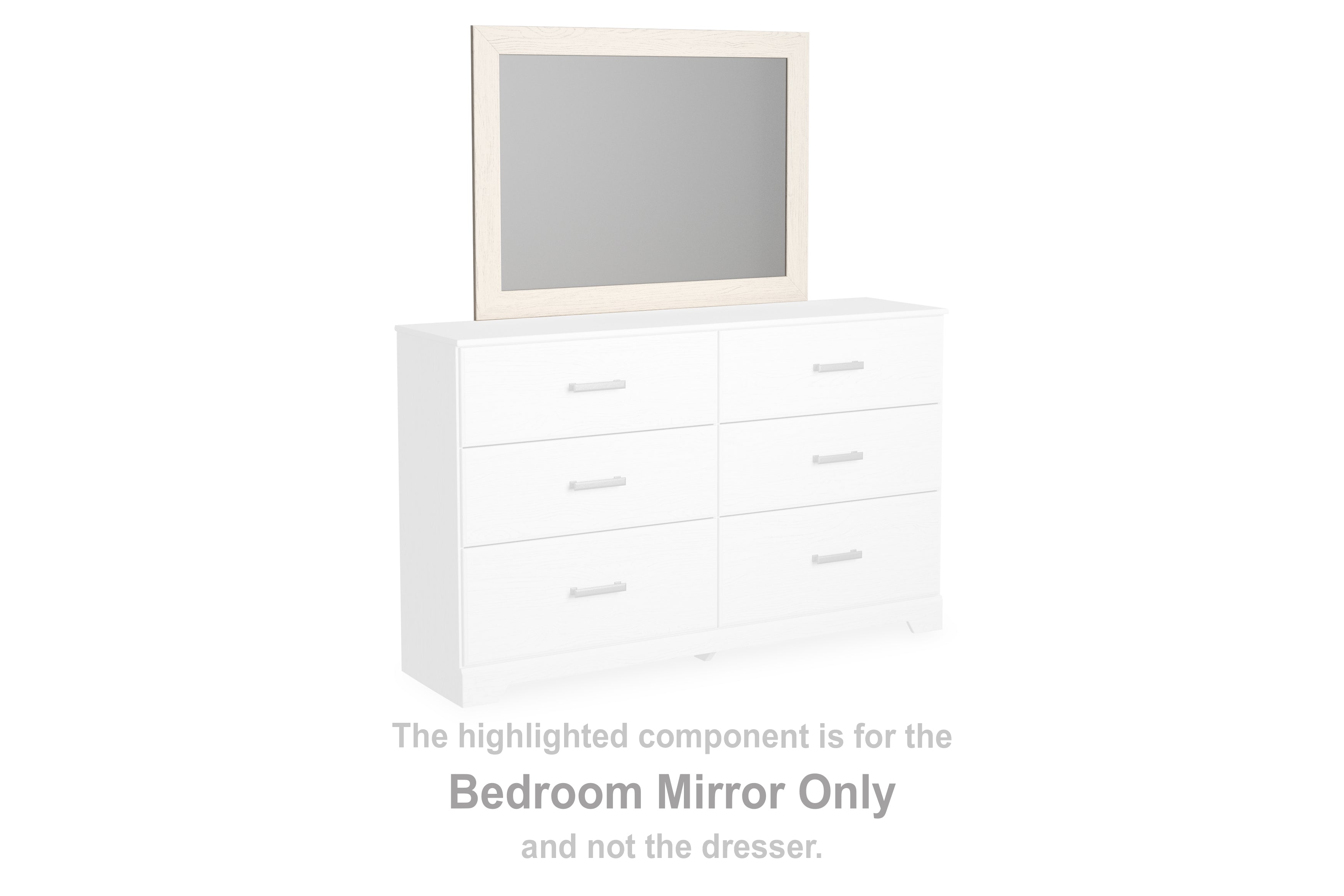 Sectionals for Less - Ashley Furniture - Stelsie Bedroom - Bedroom Mirror / White - B2588-36