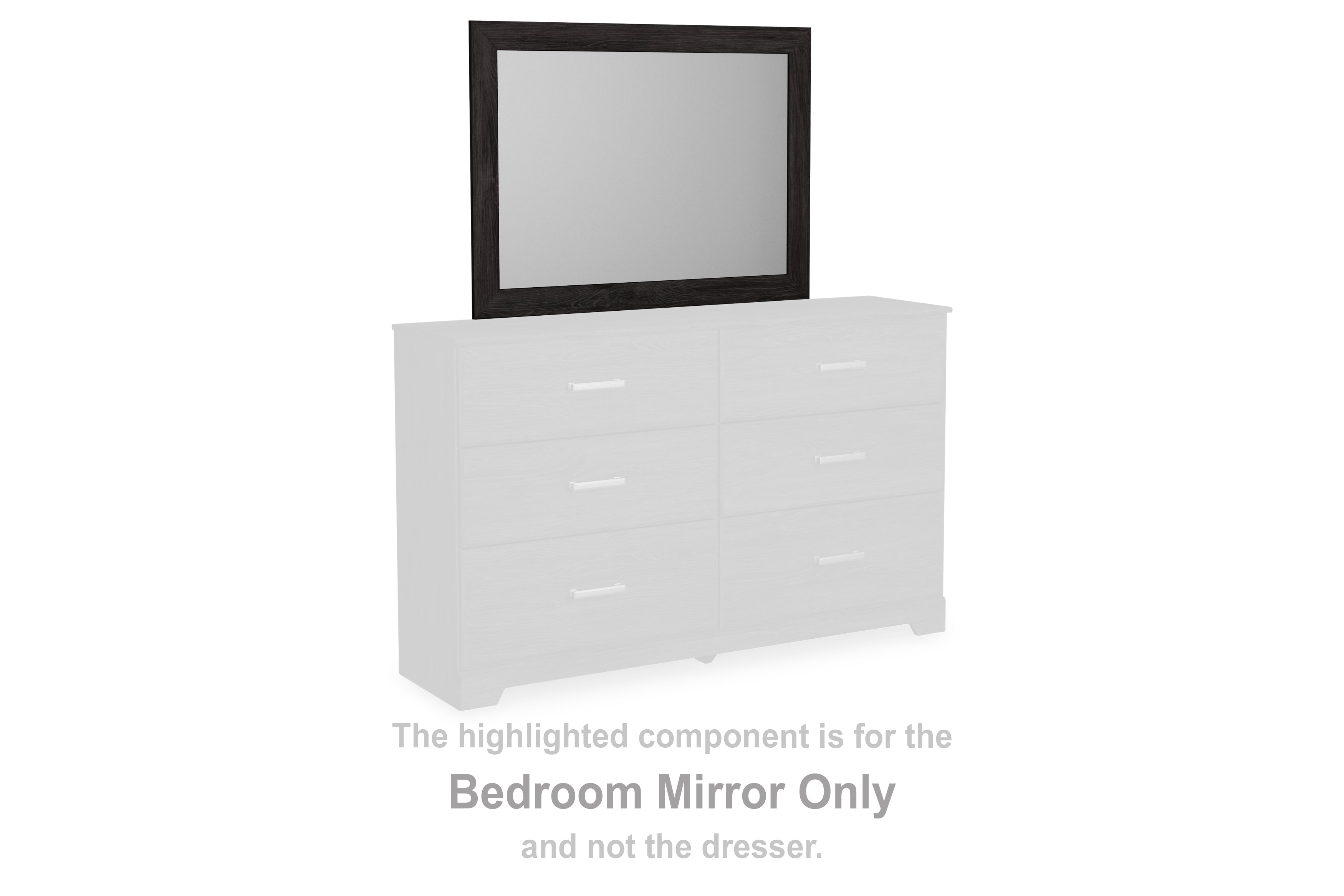 Sectionals for Less - Ashley Furniture - Belachime Bedroom - Bedroom Mirror / Charcoal - B2589-36