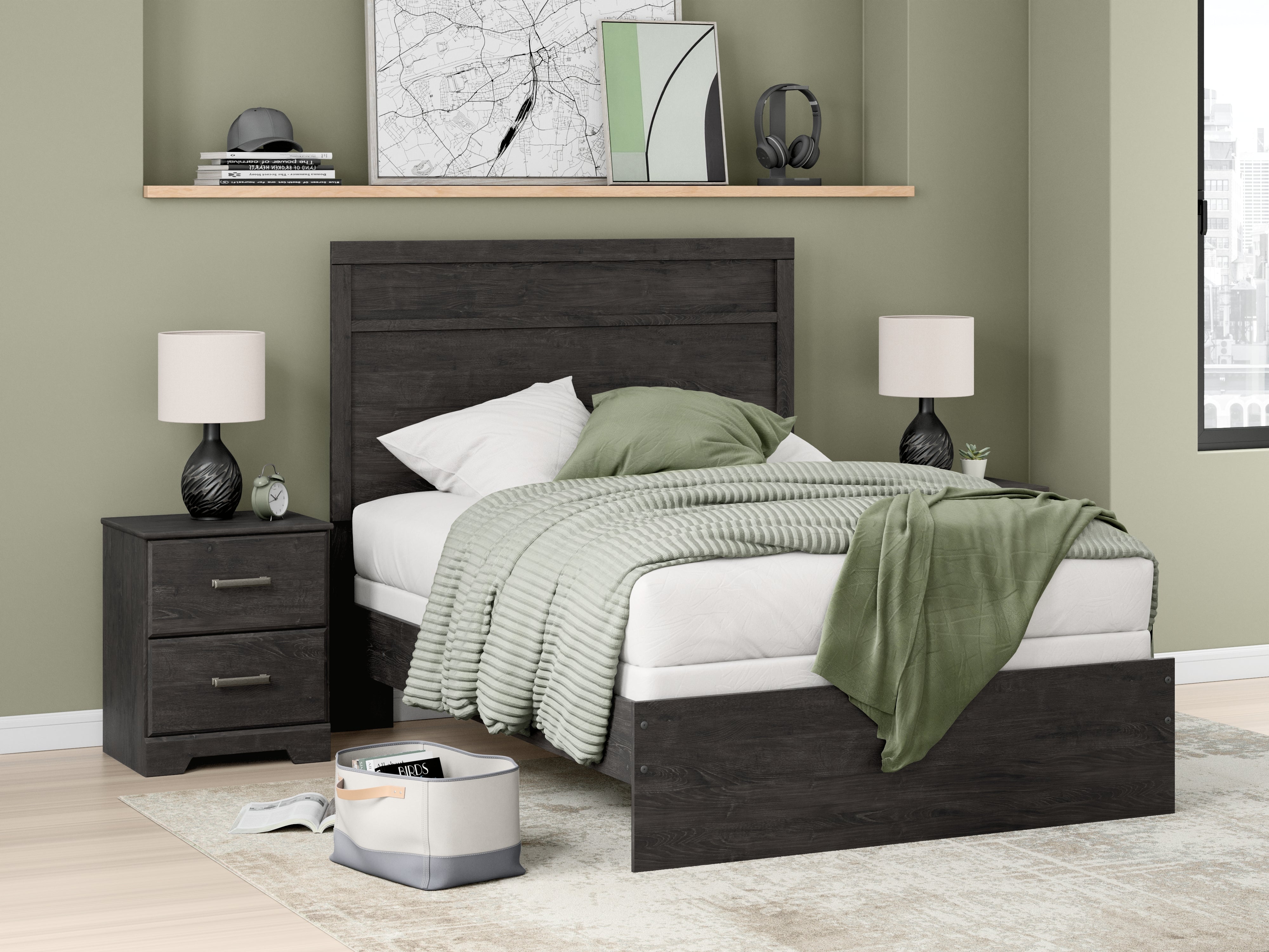 Sectionals for Less - Ashley Furniture - Belachime Bedroom - Full Panel Bed / Charcoal - B2589B5