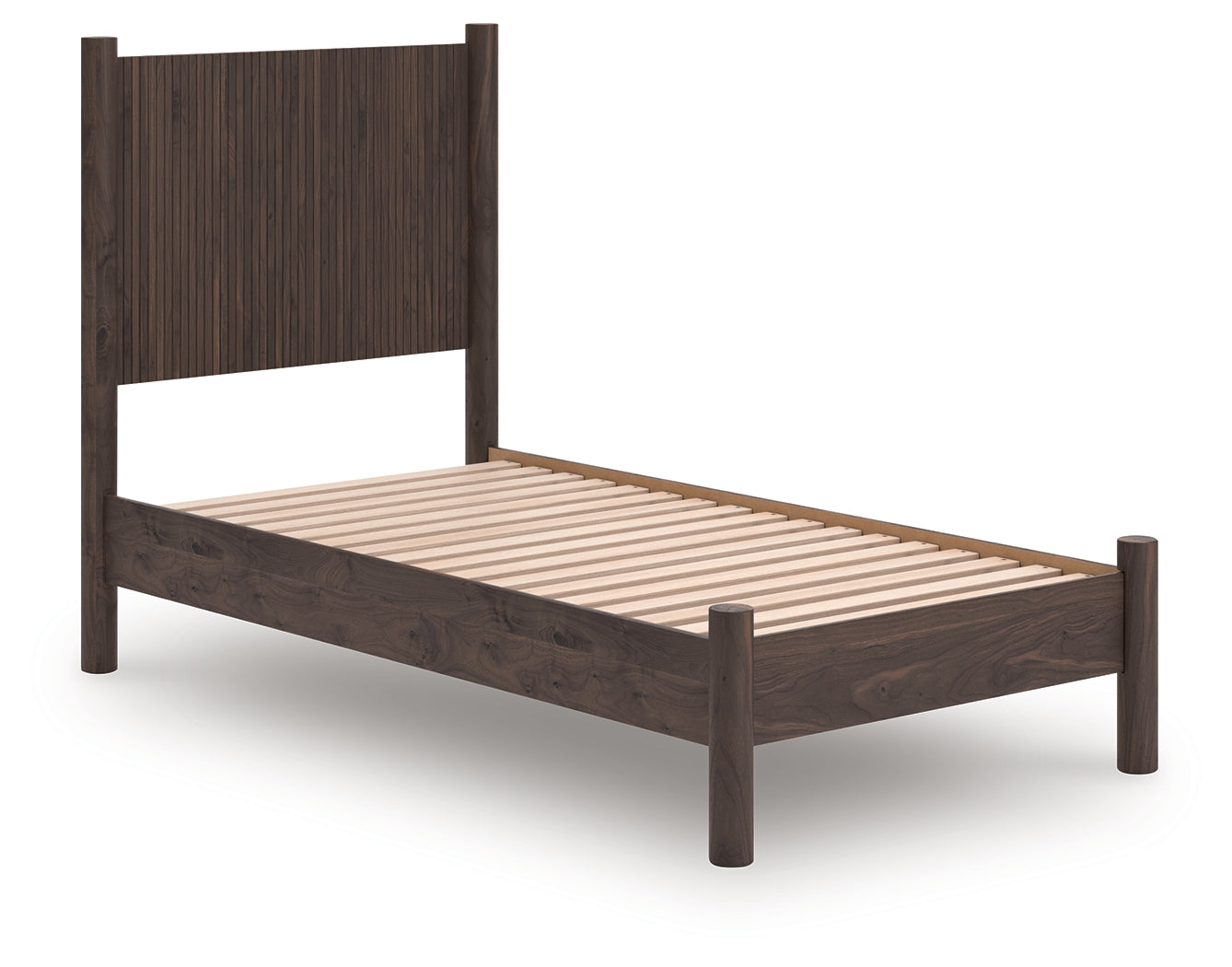 Sectionals for Less - Ashley Furniture - Pamytta Bedroom - Twin Panel Platform Bed / Brown - PCB2614B2