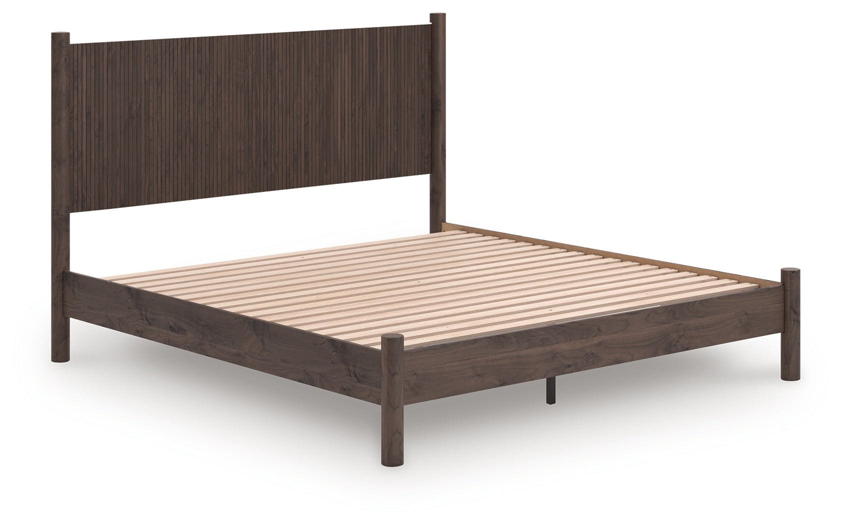 Sectionals for Less - Ashley Furniture - Pamytta Bedroom - King Panel Platform Bed / Brown - PCB2614B27