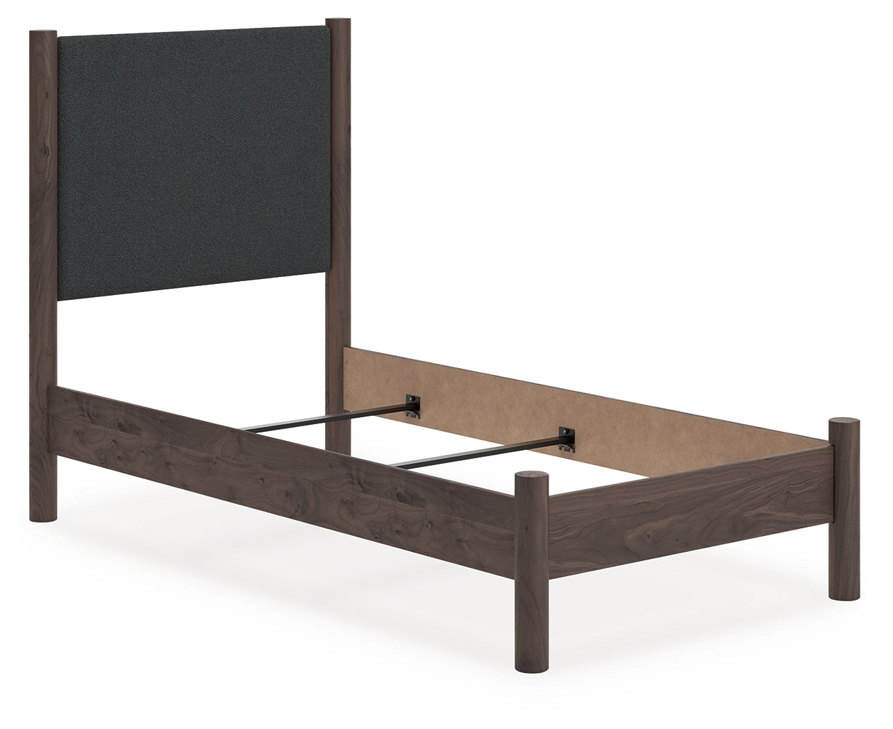 Sectionals for Less - Ashley Furniture - Pamytta Bedroom - Twin Upholstered Panel Bed / Brown - PCB2614B20