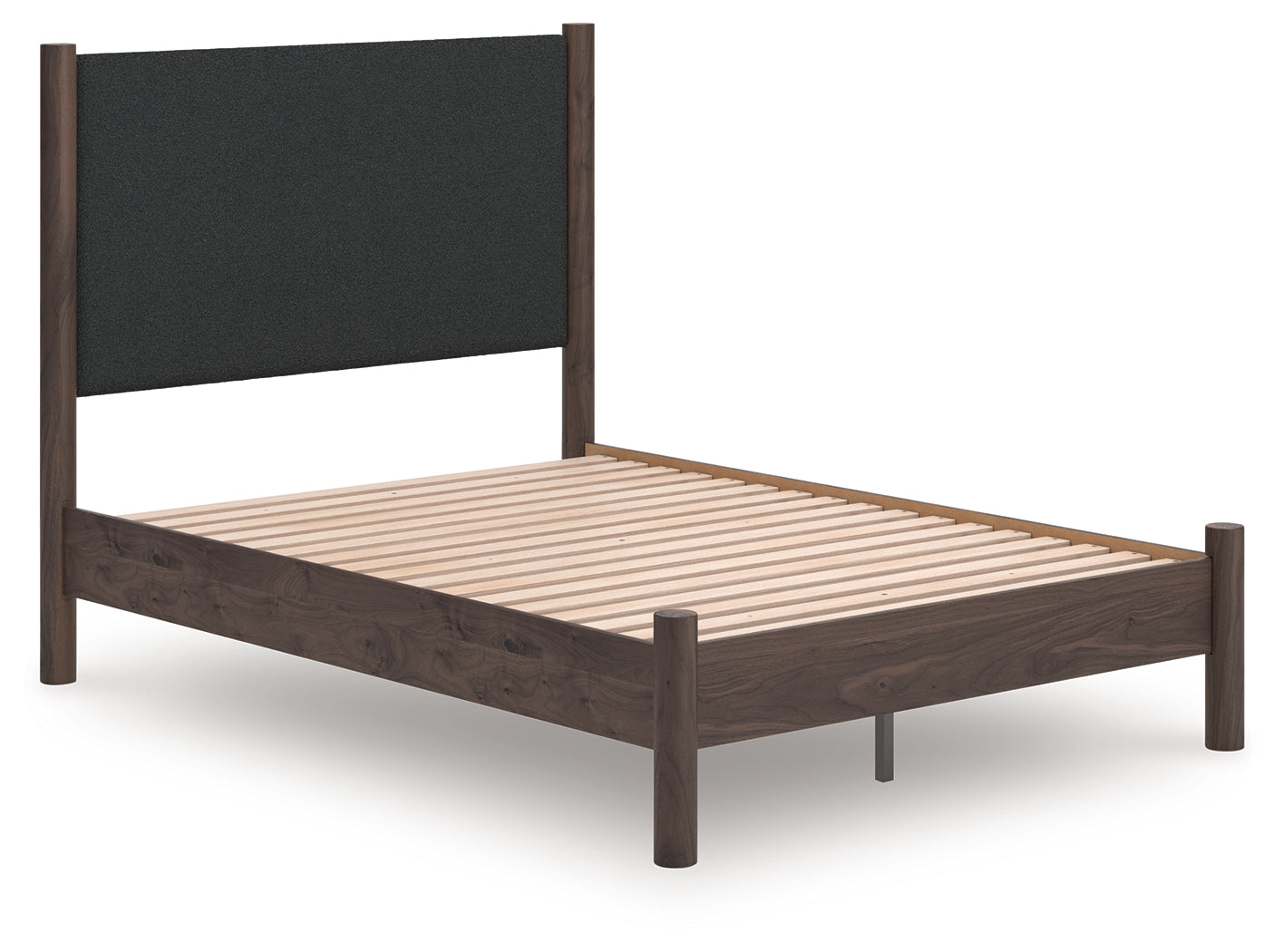 Sectionals for Less - Ashley Furniture - Pamytta Bedroom - Full Upholstered Panel Platform Bed / Brown - PCB2614B10