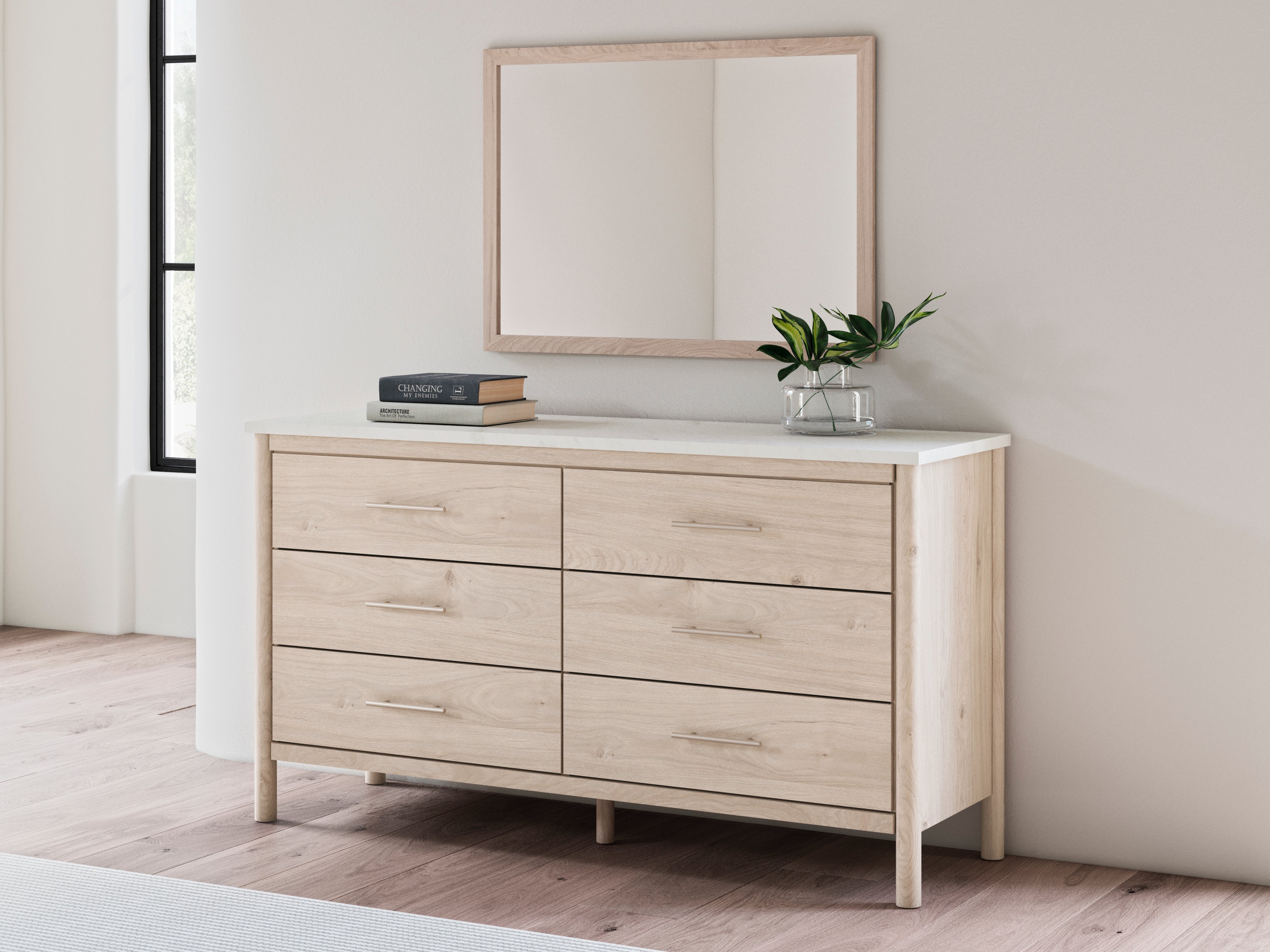Sectionals for Less - Ashley Furniture - Cadmori Bedroom - Dresser and Mirror / Two-tone - B2615B1