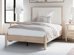 Sectionals for Less - Ashley Furniture - Cadmori Bedroom - King Upholstered Panel Bed / Black/White - B2616B8