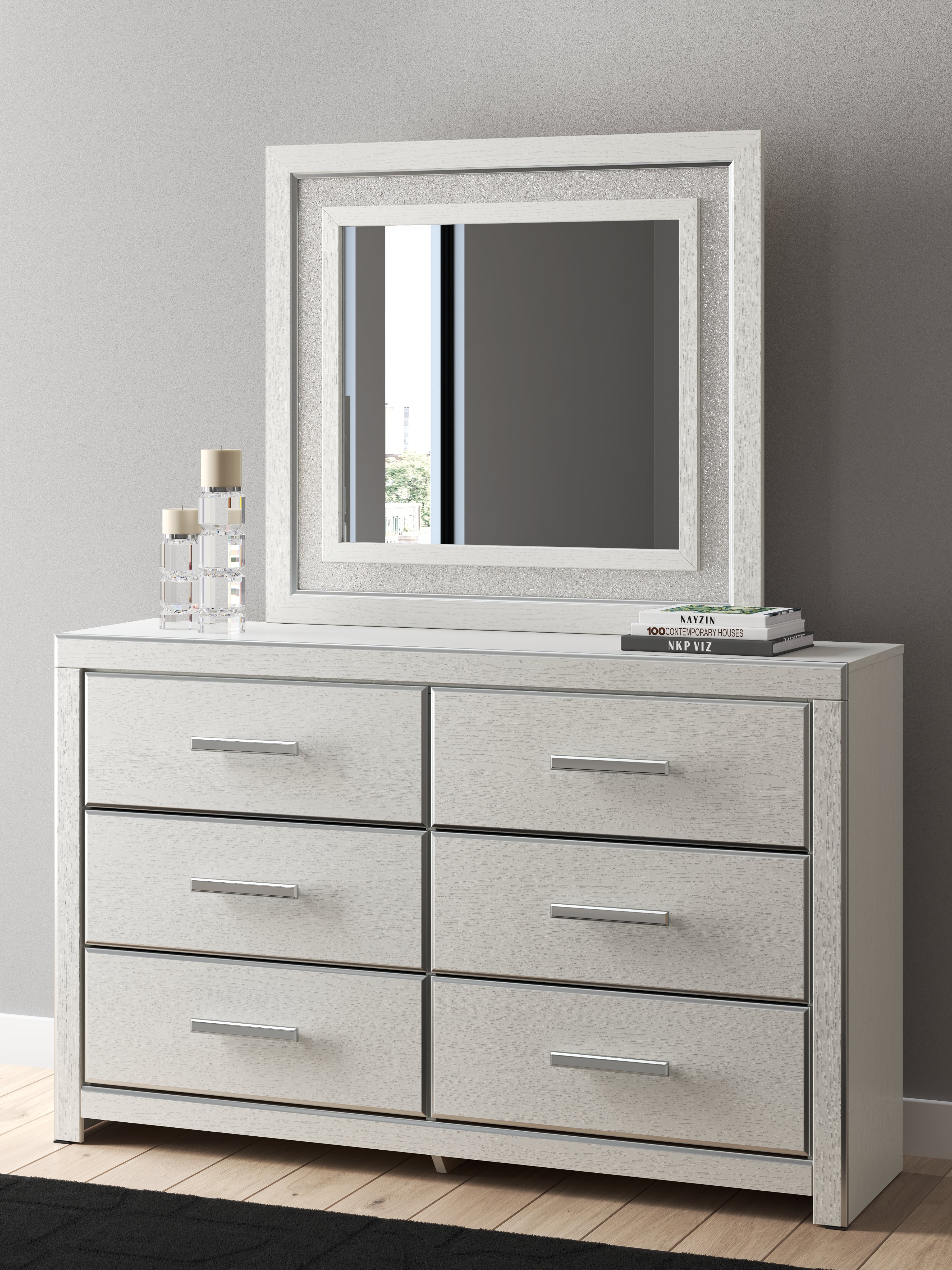 Sectionals for Less - Ashley Furniture - Zuraleus Bedroom - Dresser and Mirror / White - PCB3381B1