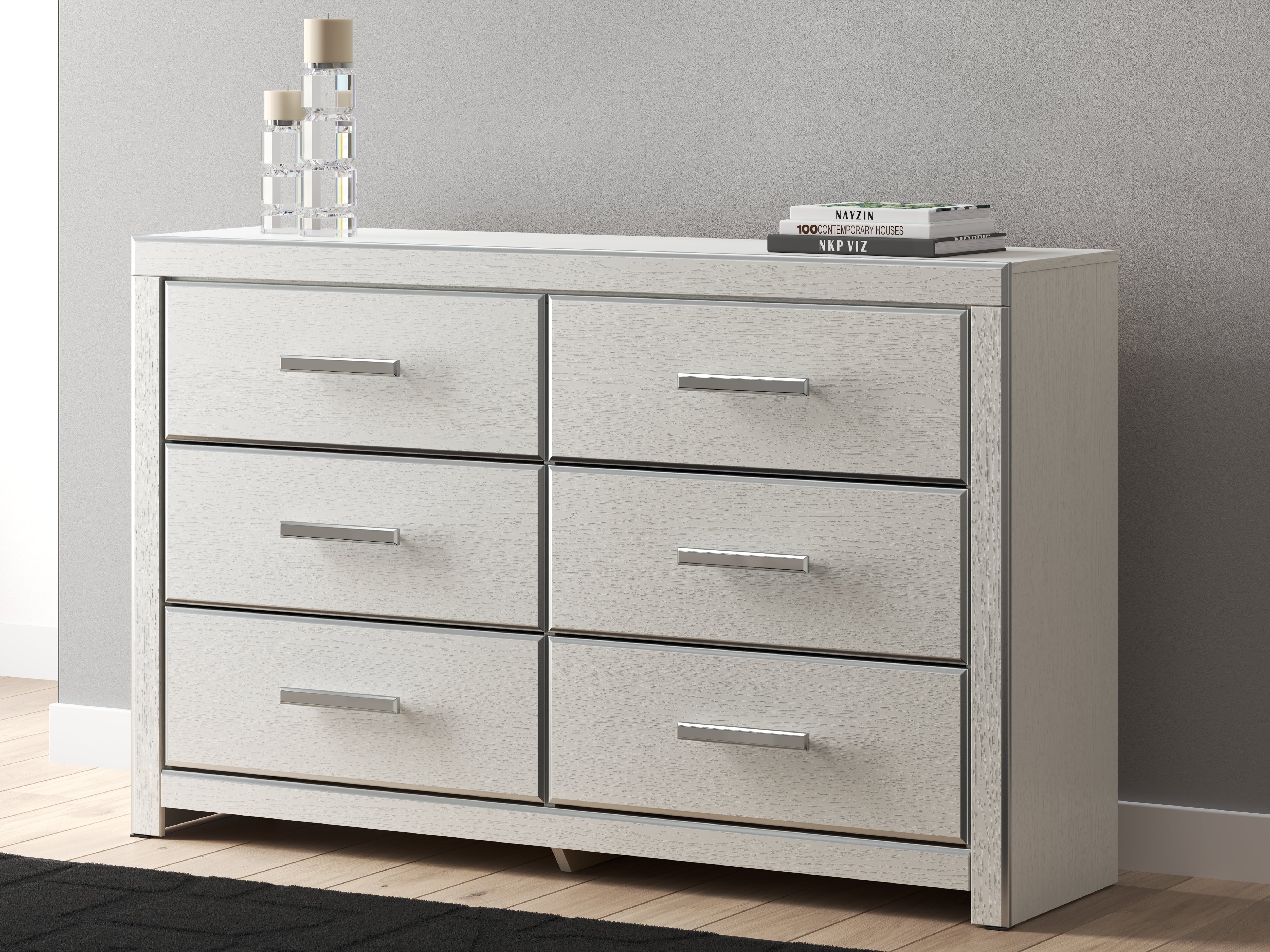 Sectionals for Less - Ashley Furniture - Zuraleus Bedroom - Six Drawer Dresser / White - PCB3381-31