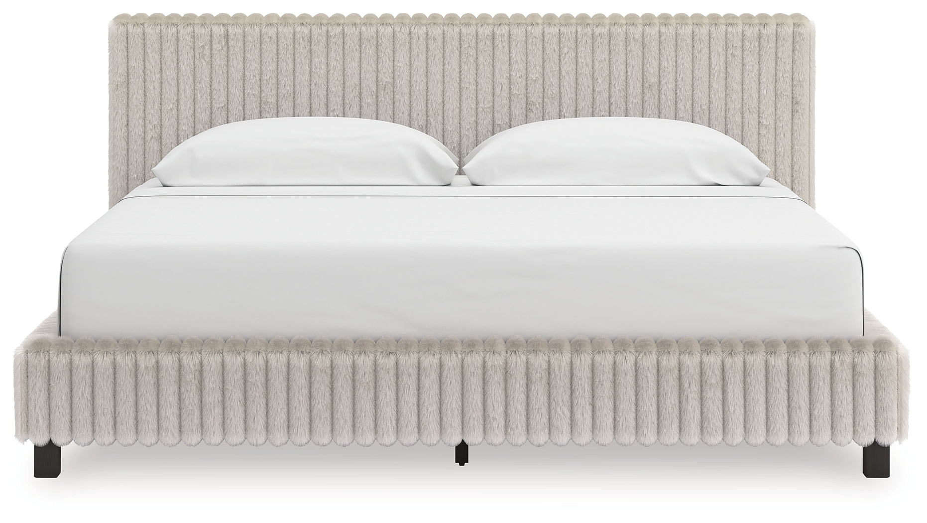 Sectionals for Less - Ashley Furniture - Zuraleus Bedroom - California King Upholstered Bed / White - PCB3381B14