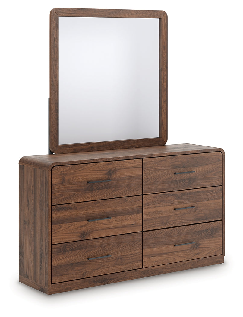 Sectionals for Less - Ashley Furniture - Fortlorn Bedroom - Dresser and Mirror / Walnut Brown - PCB386B1