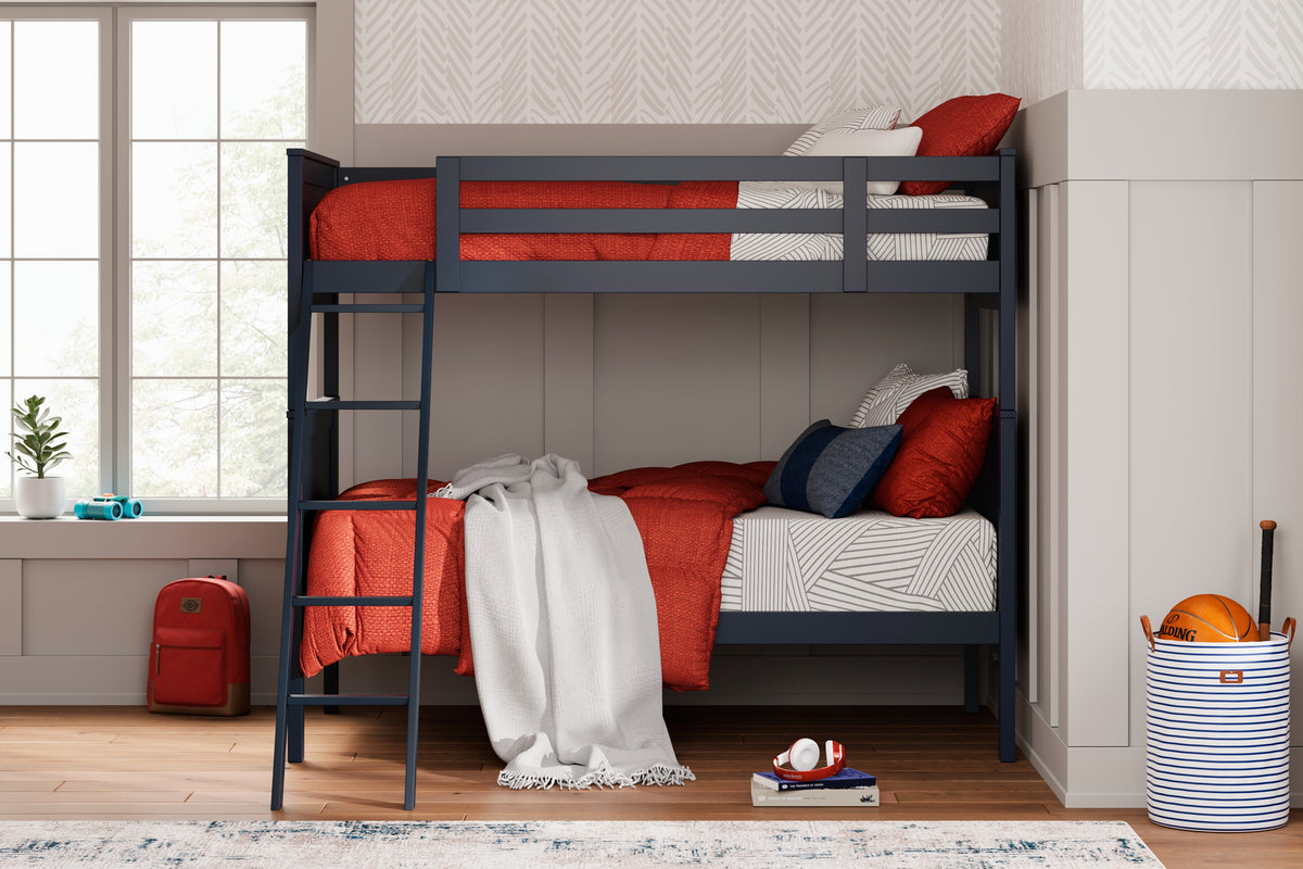 Sectionals for Less - Ashley Furniture - Nextonfort Bedroom - Twin over Twin Bunk Bed / Blue - B396B2
