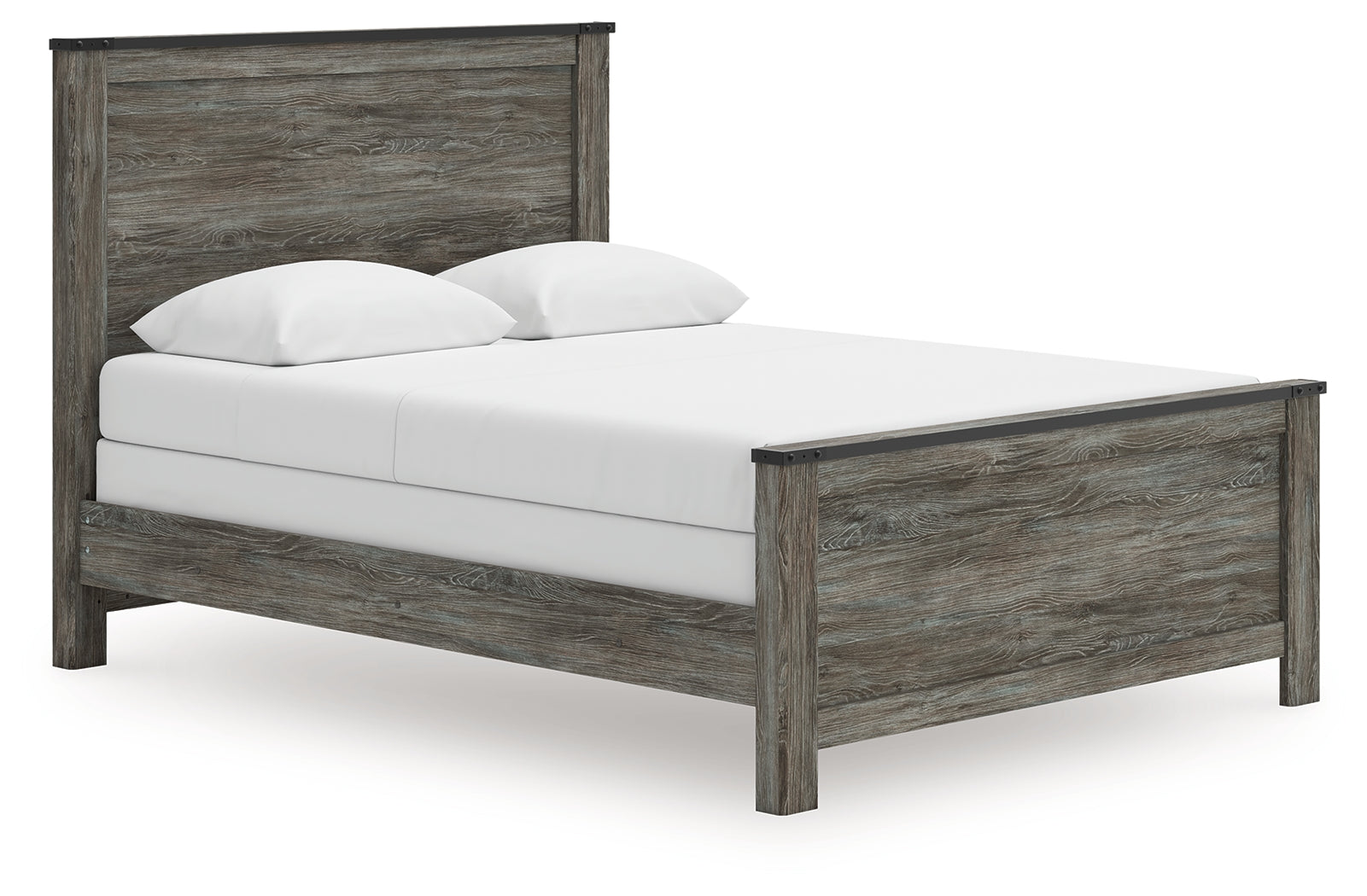 Sectionals for Less - Ashley Furniture - Frandern Bedroom - Queen Panel Bed / Black/Gray - B4480B21