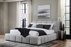 Sectionals for Less - Ashley Furniture - Grendusk Bedroom - Queen Upholstered Bed / Light Gray - PCB584B1