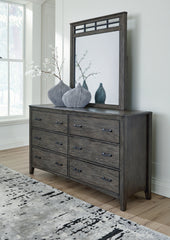 Sectionals for Less - Ashley Furniture - Montillan Bedroom - Dresser and Mirror / Grayish Brown - B651B1