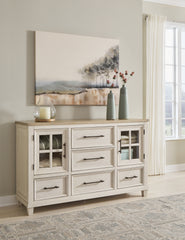 Sectionals for Less - Ashley Furniture - Shaybrock Bedroom - California King Panel Bed / Antique White - B683B7