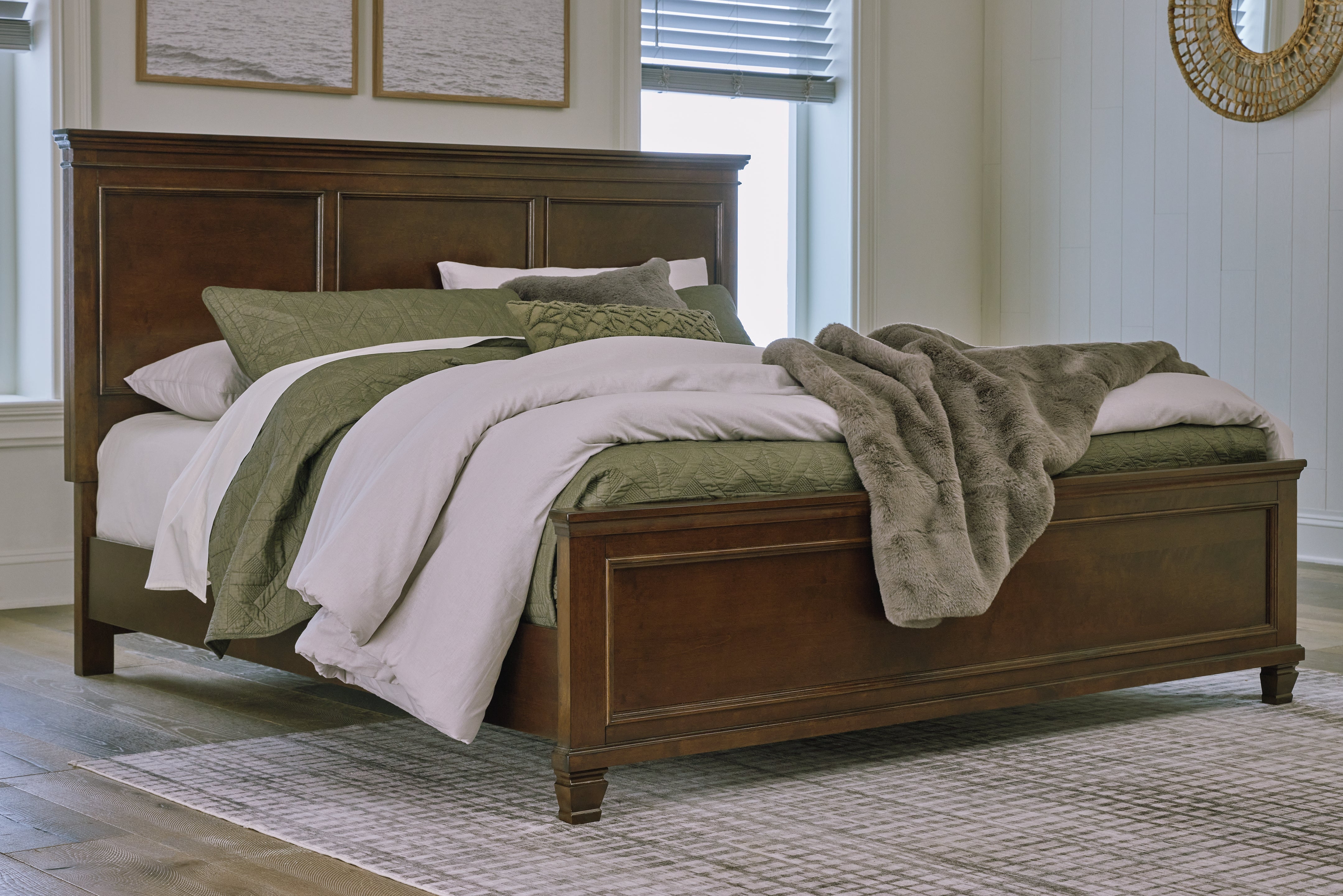 Sectionals for Less - Ashley Furniture - Danabrin Bedroom - King Panel Bed / Brown - B685B4