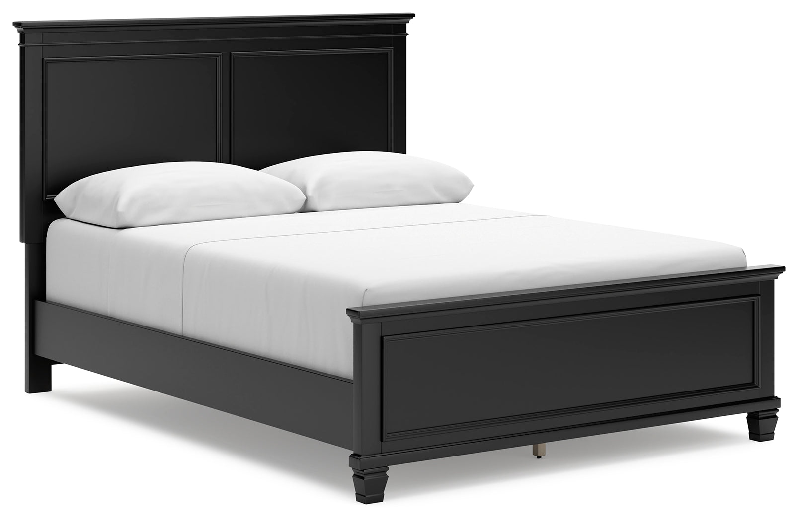 Sectionals for Less - Ashley Furniture - Lanolee Bedroom - Queen Panel Bed / Black - B687B6
