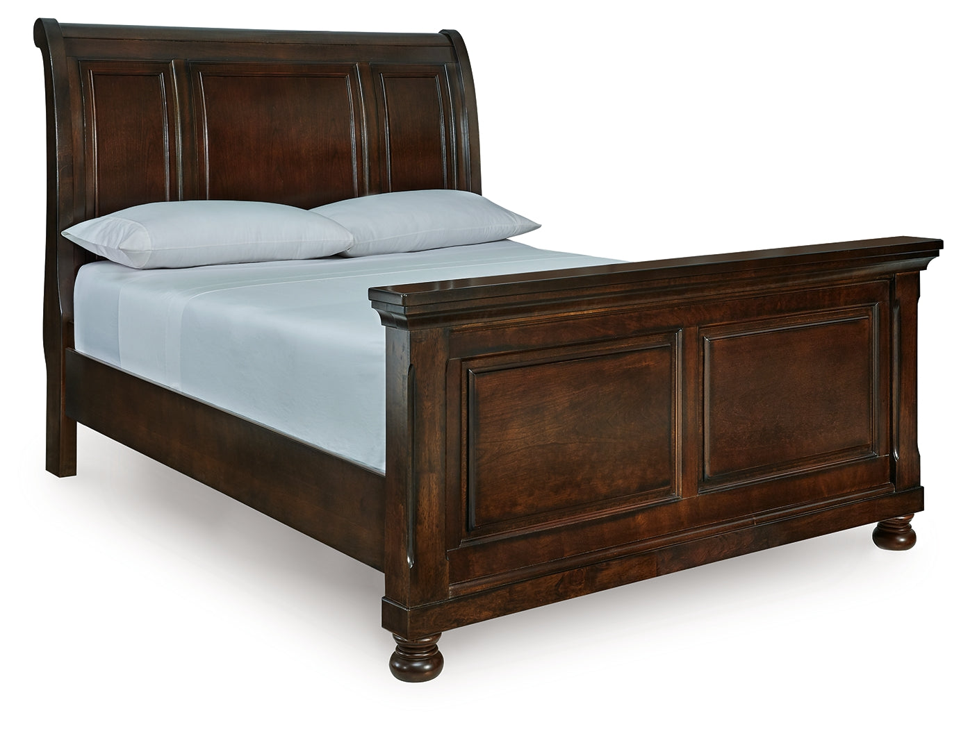Sectionals for Less - Ashley Furniture - Porter Bedroom - Queen Sleigh Bed / Rustic Brown - B697B48