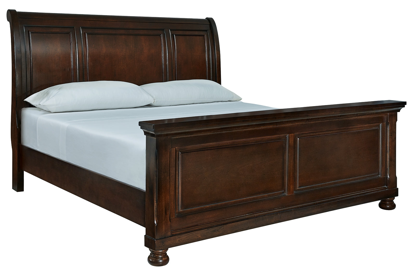 Sectionals for Less - Ashley Furniture - Porter Bedroom - California King Sleigh Bed / Rustic Brown - B697B50