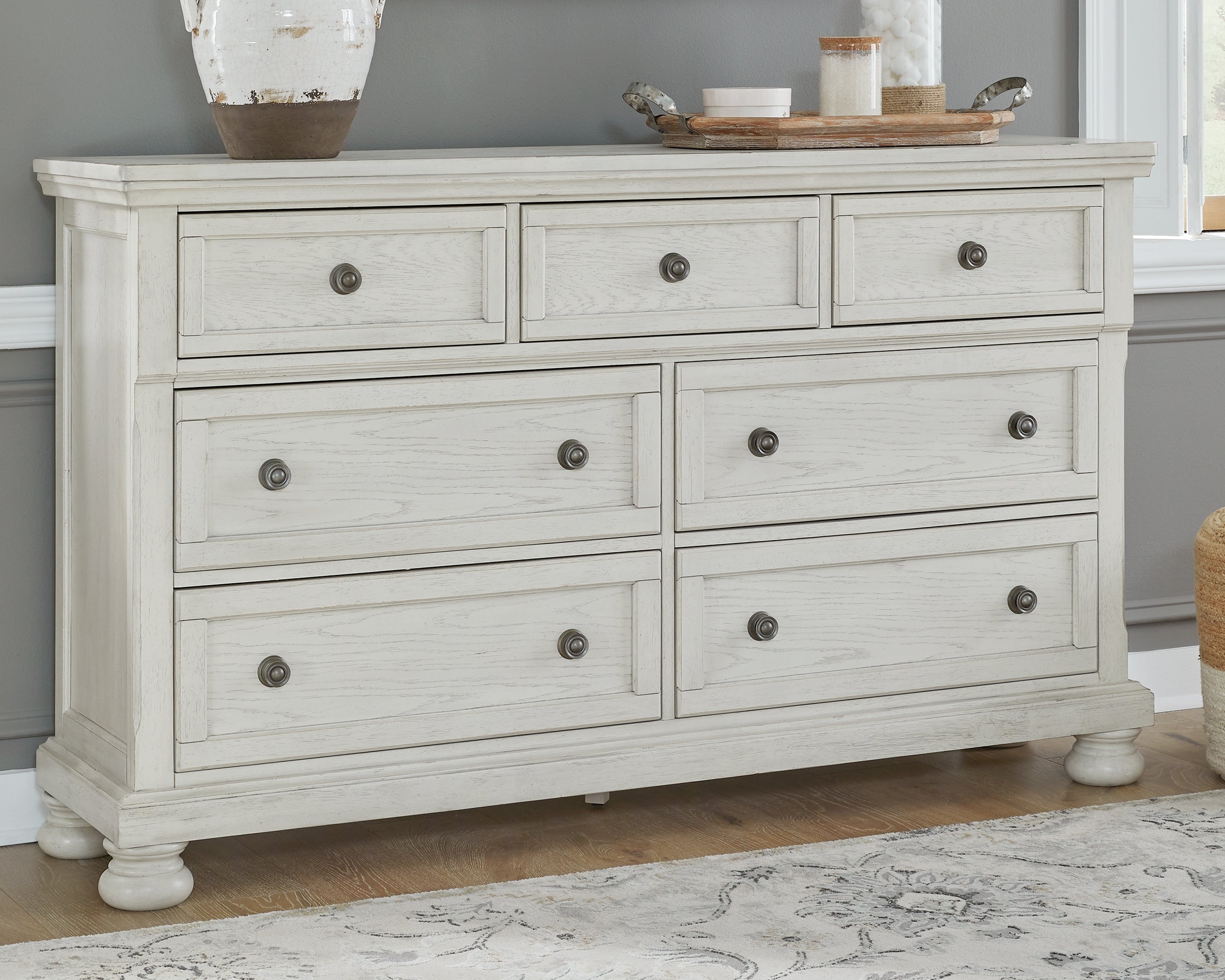 Sectionals for Less - Ashley Furniture - Robbinsdale Bedroom - Dresser / Antique White - B742-31