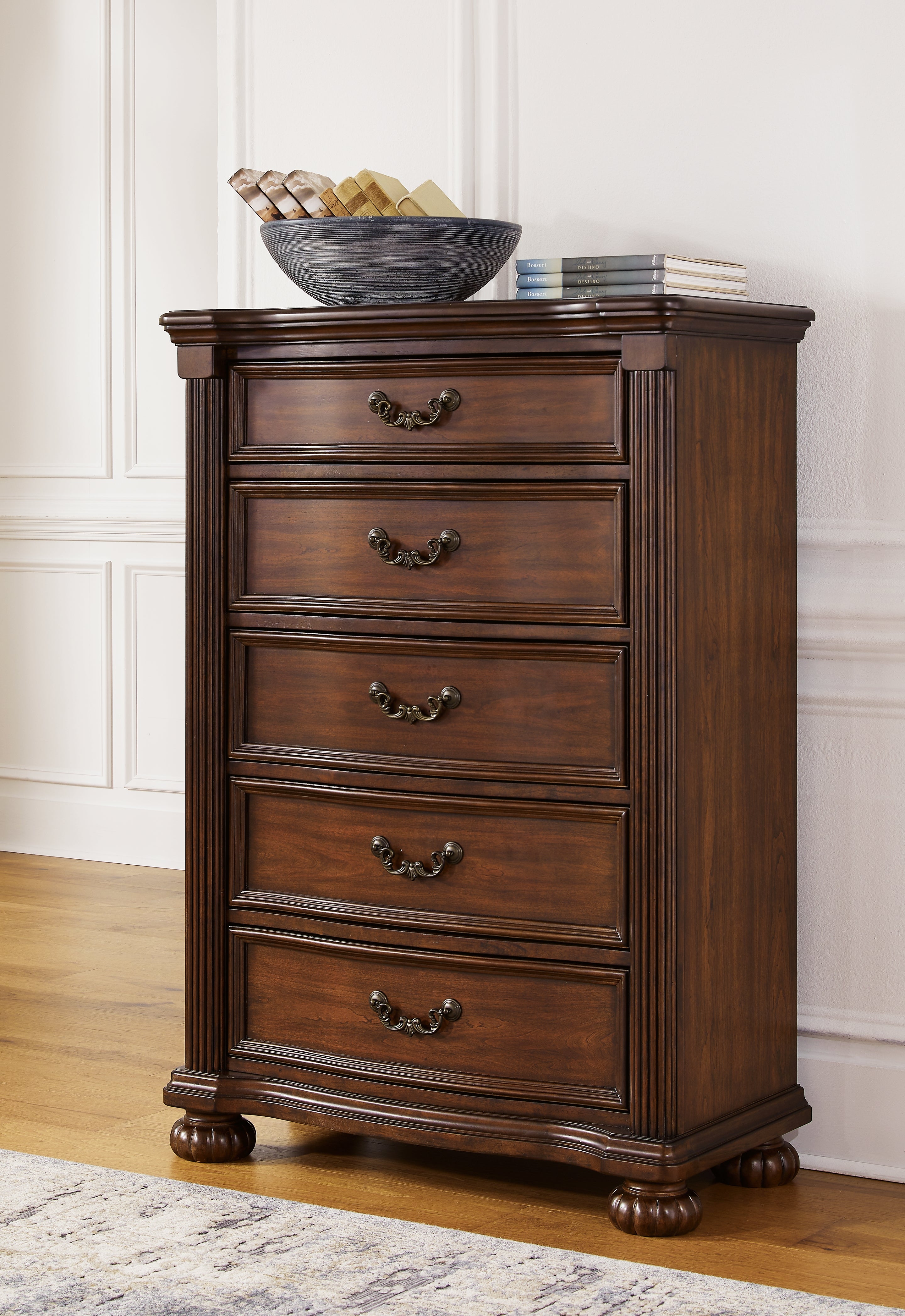 Sectionals for Less - Ashley Furniture - Lavinton Bedroom - Five Drawer Chest / Brown - B764-46
