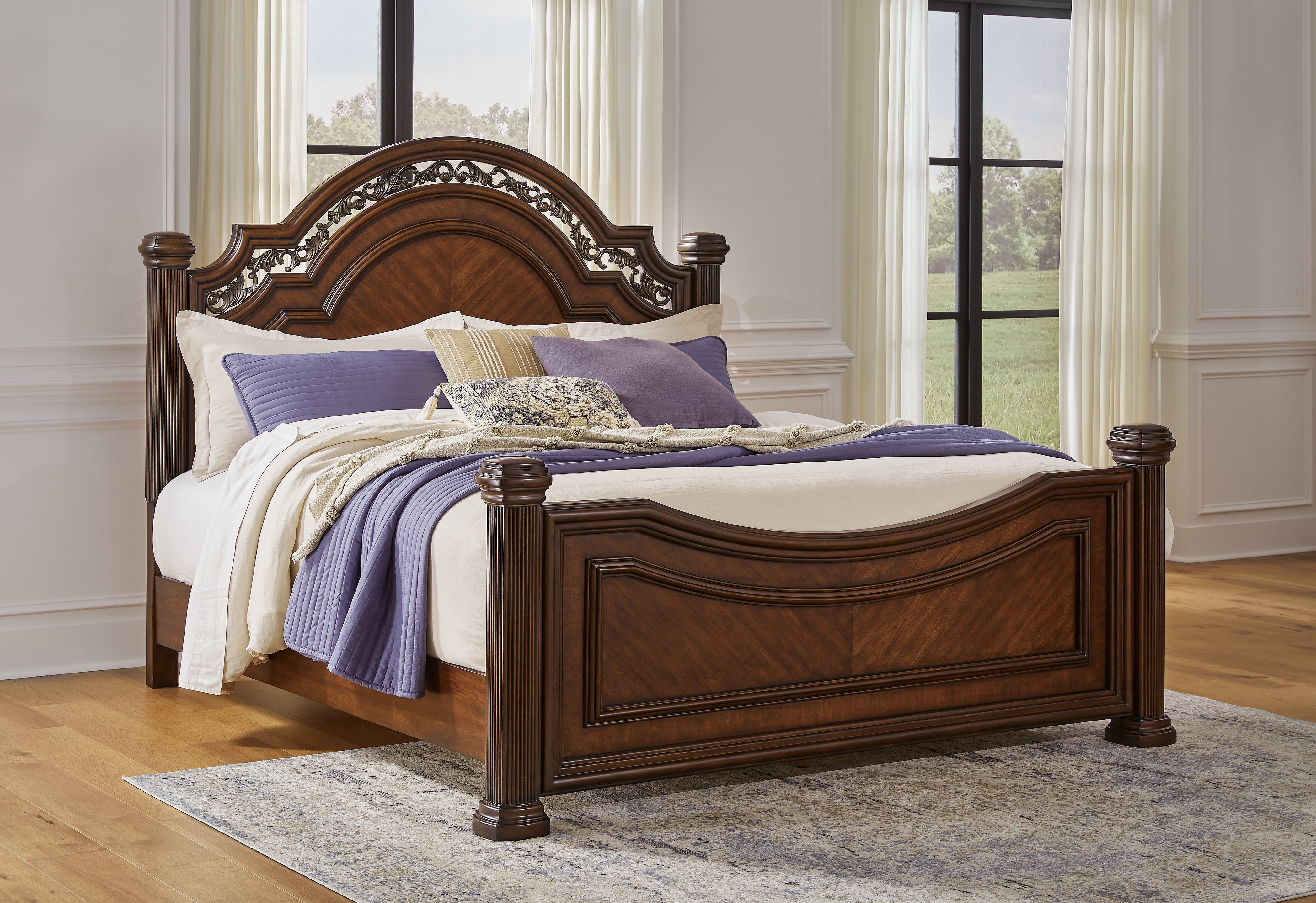 Sectionals for Less - Ashley Furniture - Lavinton Bedroom - California King Poster Bed / Brown - B764B10