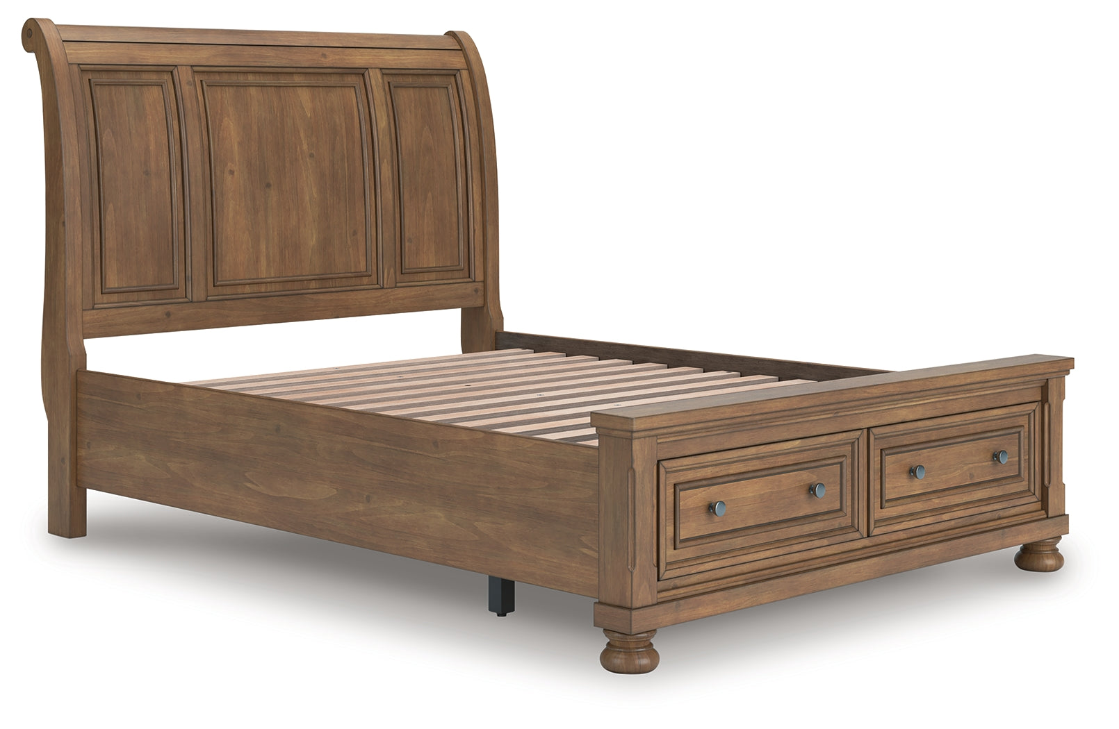 Sectionals for Less - Ashley Furniture - Feddinger Bedroom - Queen Storage Sleigh Bed / Medium Brown - PCB779B4