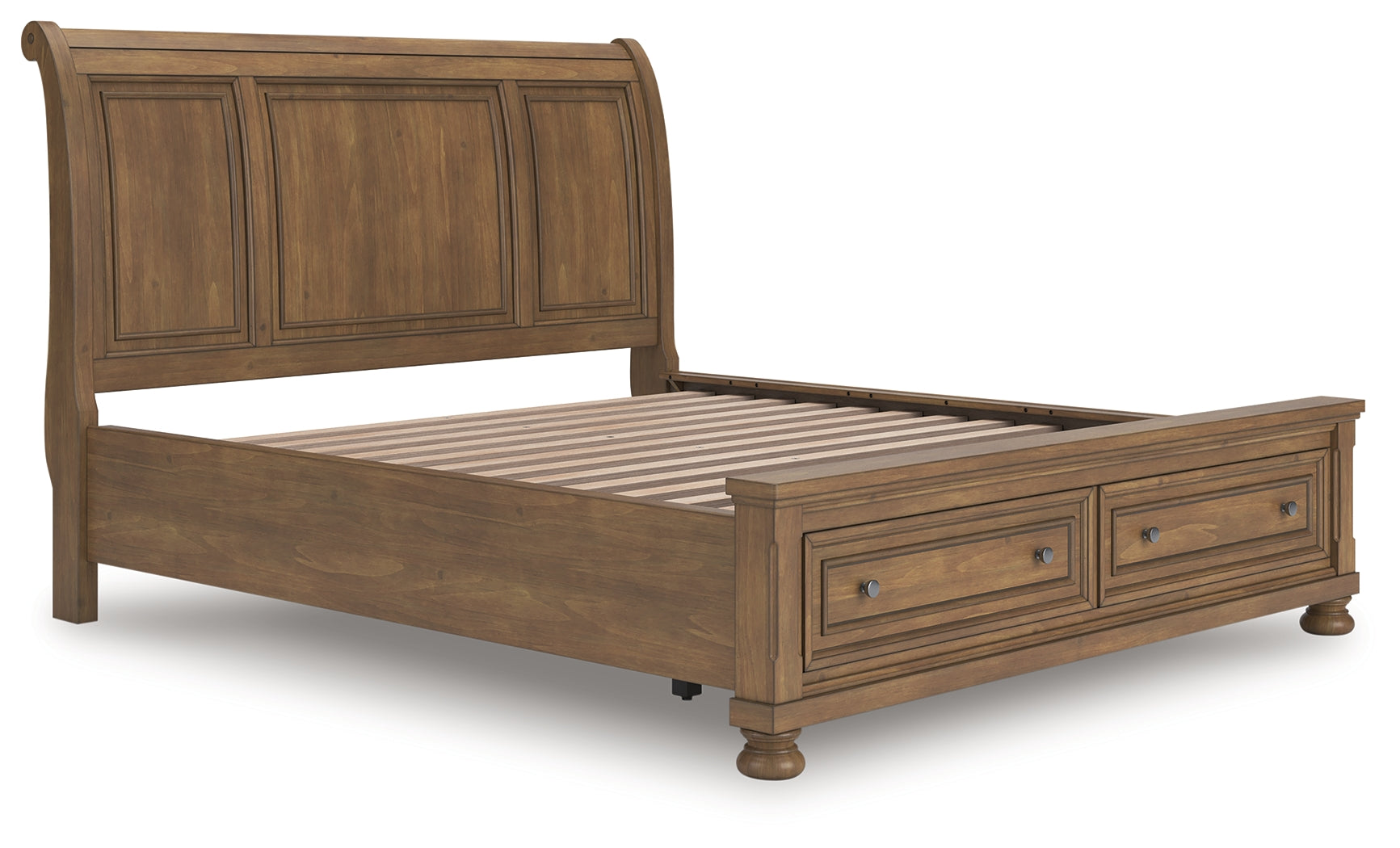 Sectionals for Less - Ashley Furniture - Feddinger Bedroom - California King Storage Sleigh Bed / Medium Brown - PCB779B9