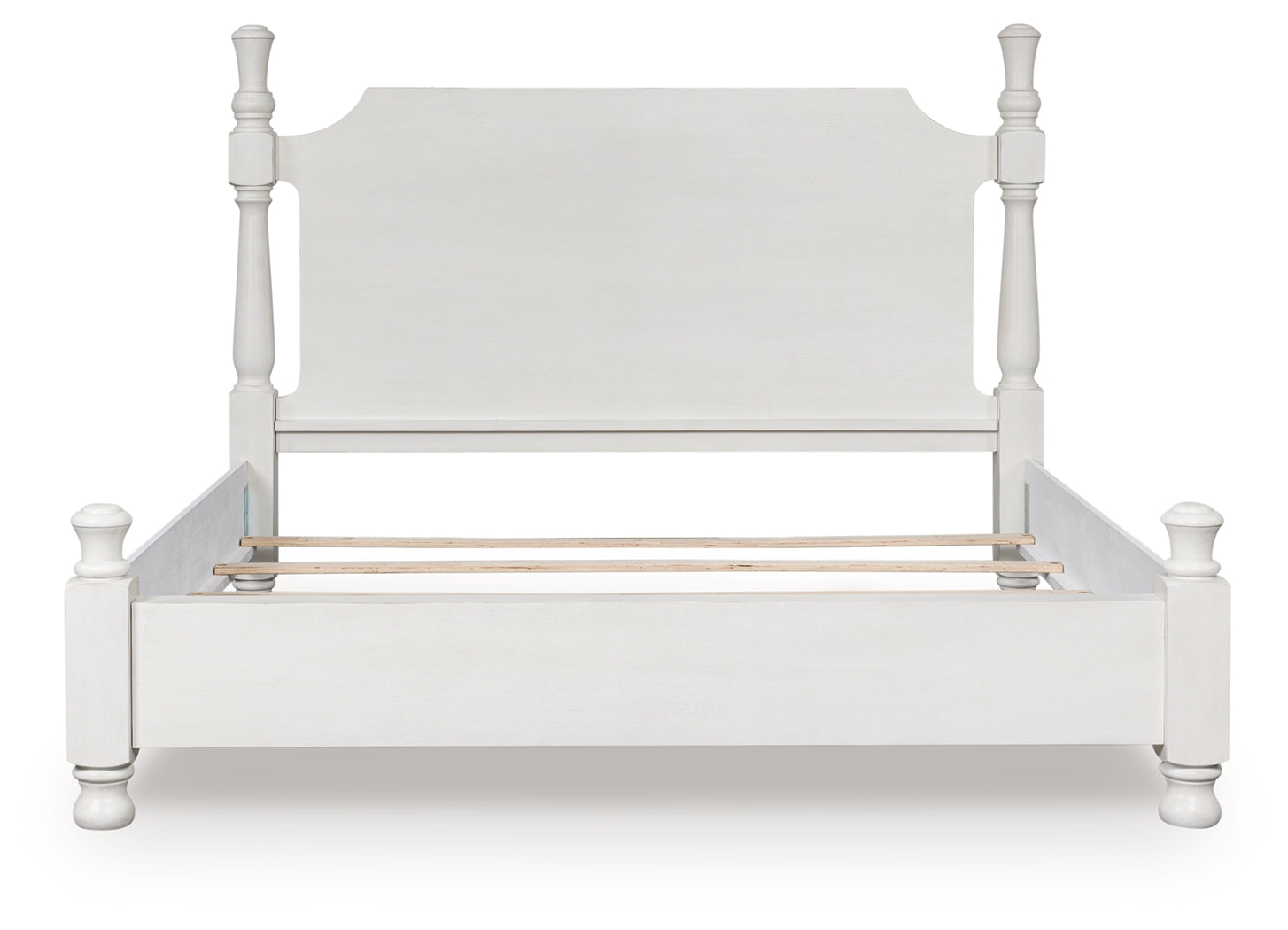 Sectionals for Less - Ashley Furniture - Rowlenstown Bedroom - Queen Poster Bed / Antique White - PCB823B2