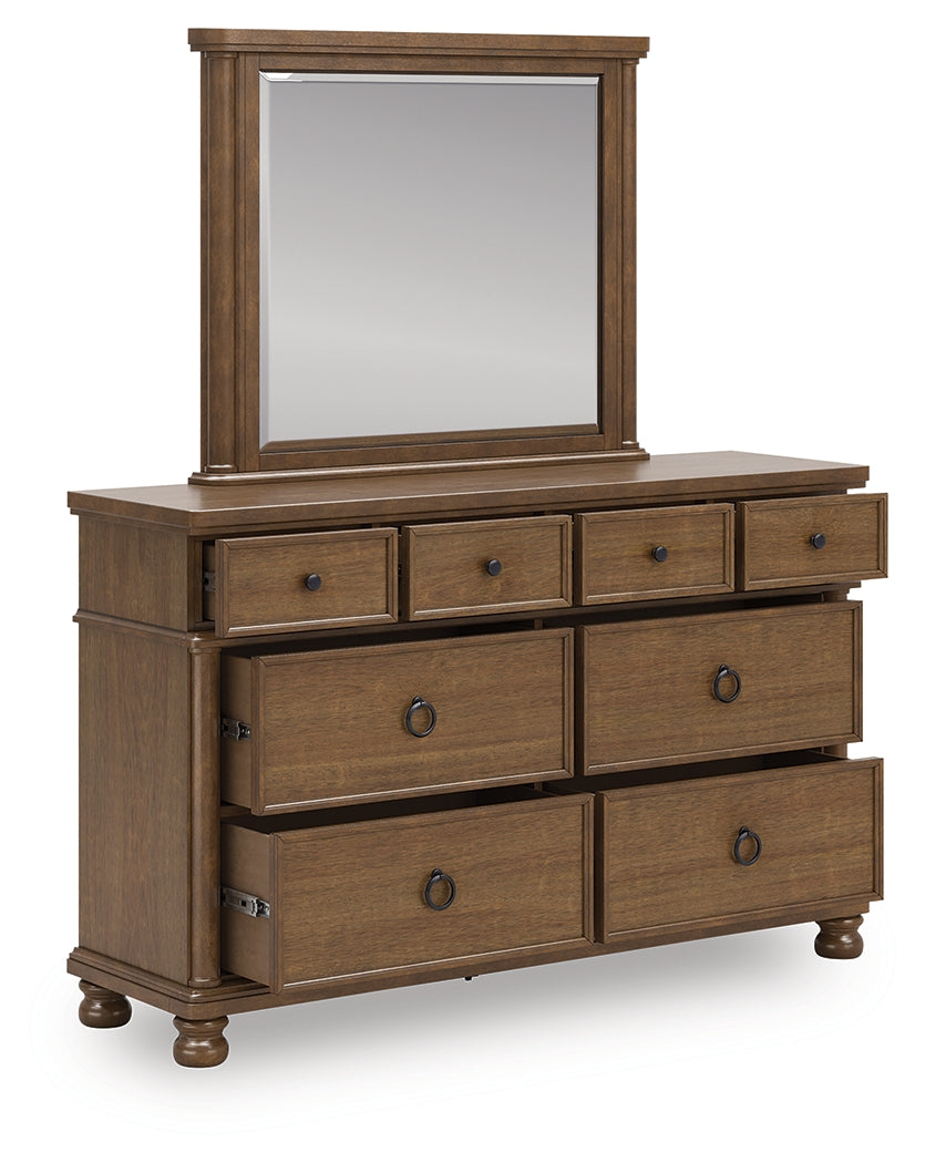 Sectionals for Less - Ashley Furniture - Rowlenstown Bedroom - Dresser and Mirror / Brown - PCB824B1