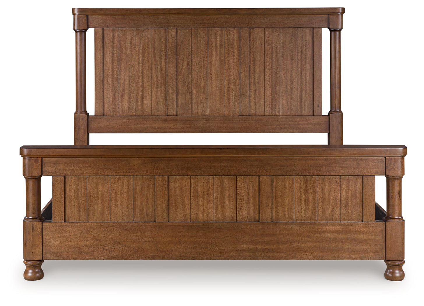 Sectionals for Less - Ashley Furniture - Rowlenstown Bedroom - King Poster Bed / Brown - PCB824B4