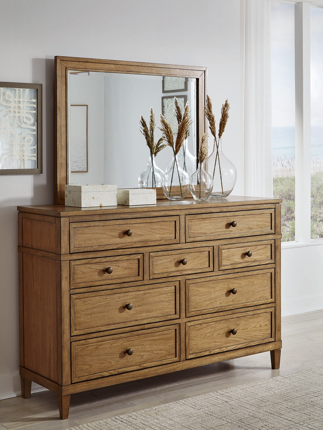 Sectionals for Less - Ashley Furniture - Sharlance Bedroom - Dresser and Mirror / Brown - B895B1