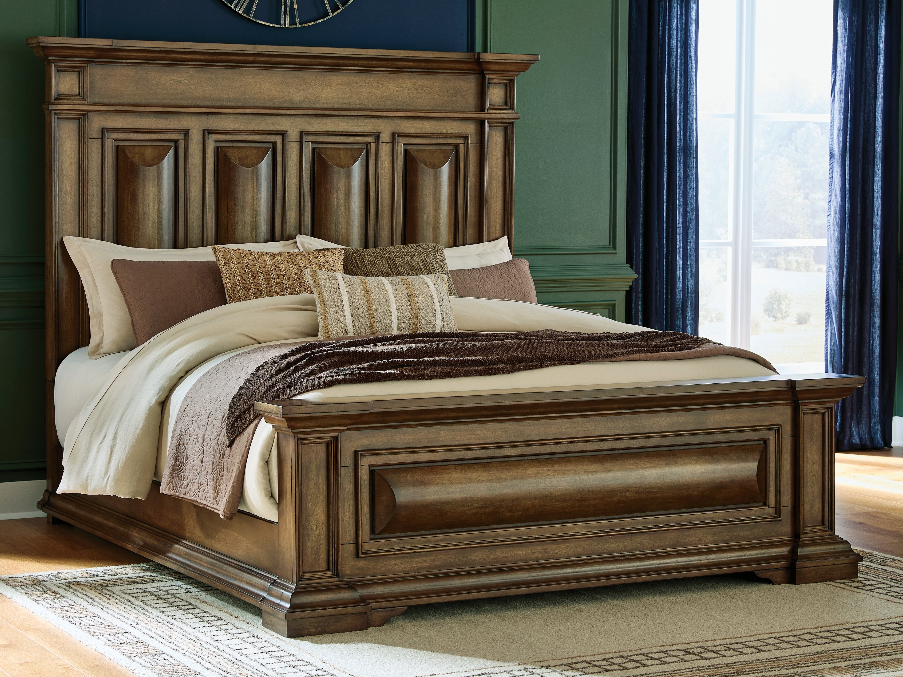 Sectionals for Less - Ashley Furniture - Frantanna Bedroom - California King Panel Bed / Brown - PCB949B7