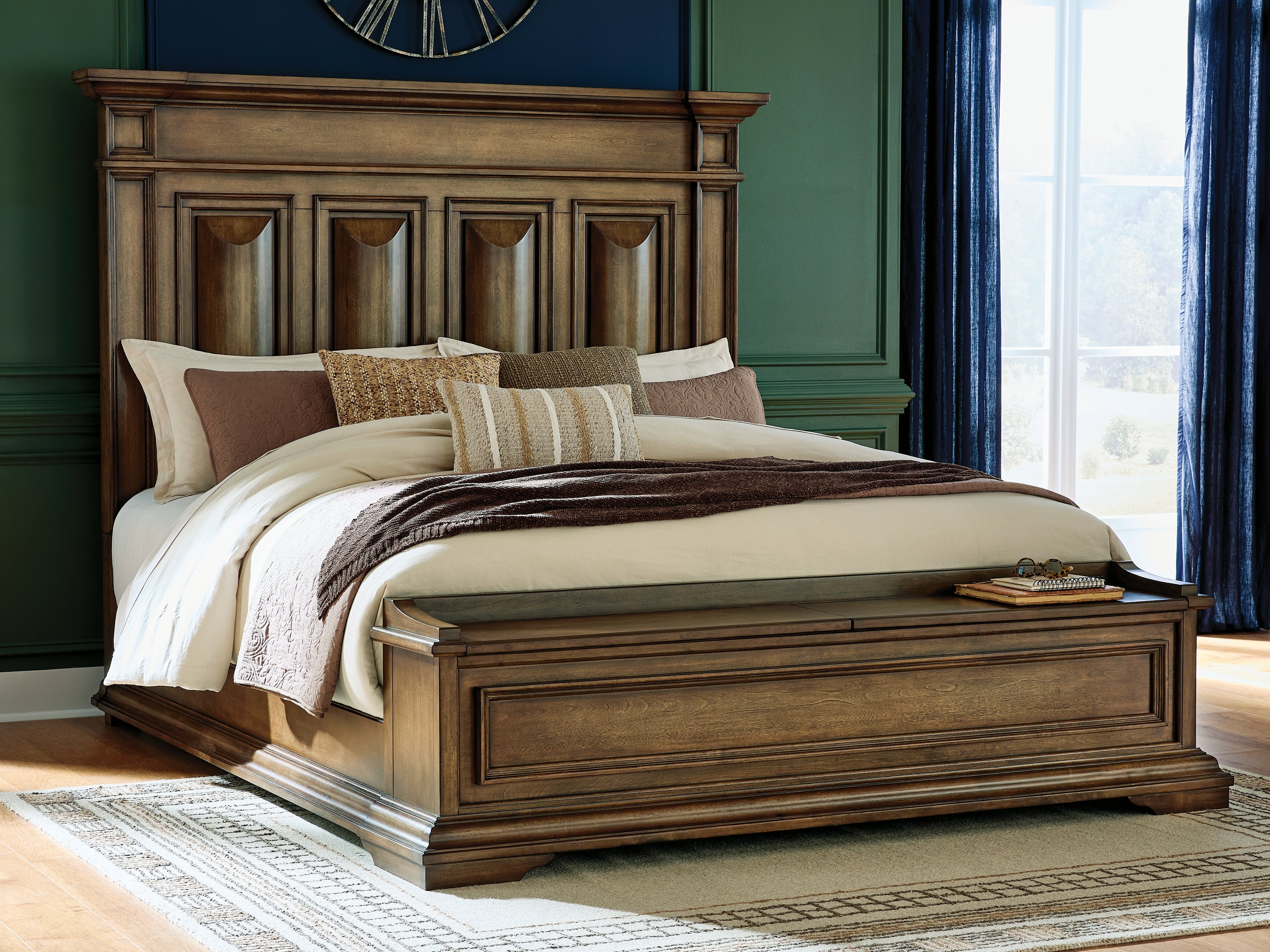 Sectionals for Less - Ashley Furniture - Frantanna Bedroom - California King Panel Storage Bed / Brown - PCB949B9