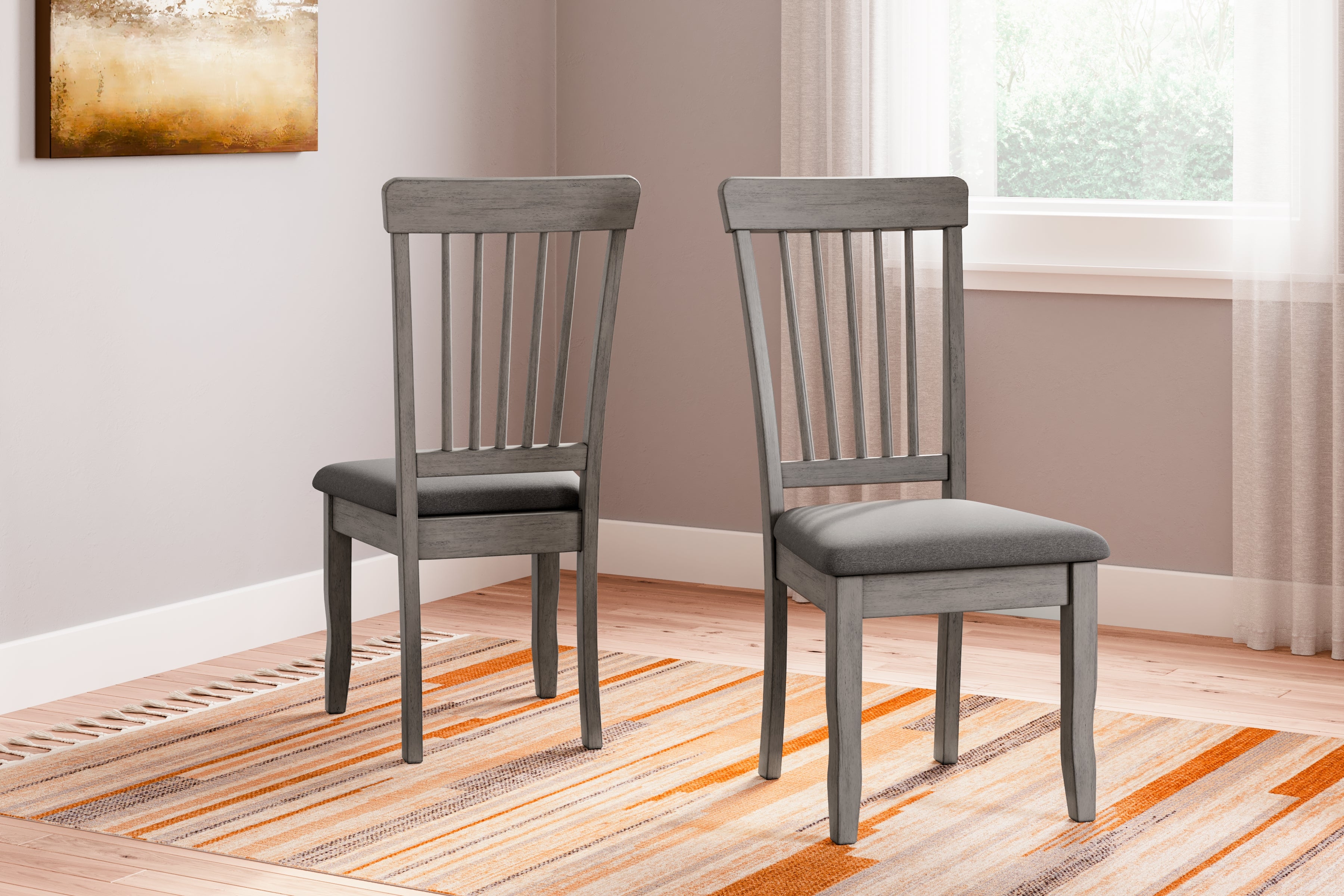 Sectionals for Less - Ashley Furniture - Shullden Dining Room - Dining Chair (Set of 2) / Gray - D194-01X2