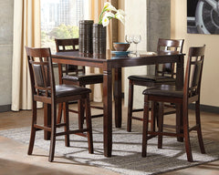 Sectionals for Less - Ashley Furniture - Bennox Dining Room - DRM Counter Table Set (5/CN) / Brown - D384-223