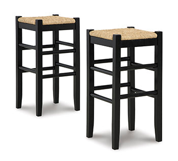 Sectionals for Less - Ashley Furniture - Mirimyn Dining Room - Bar Height Bar Stool (Set of 2) / Black - D508-130X2