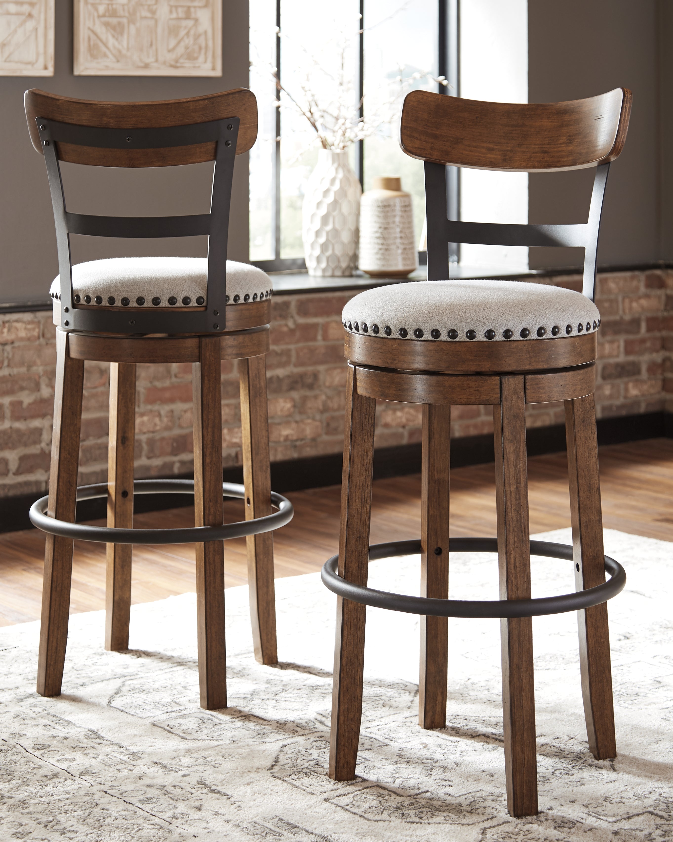 Sectionals for Less - Ashley Furniture - Valebeck Dining Room - Tall UPH Swivel Barstool(1/CN) / Brown - D546-430