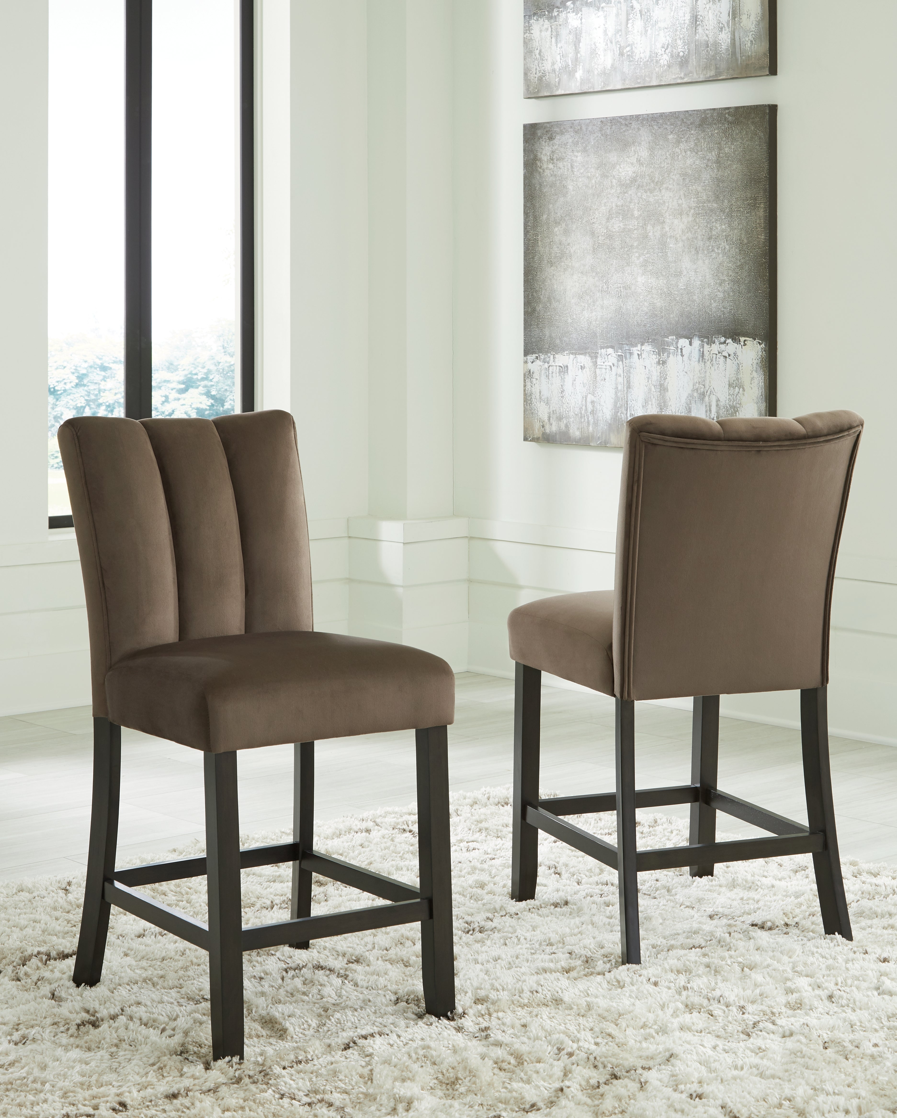 Sectionals for Less - Ashley Furniture - Jeshina Counter Height Barstool (Set of 2) - Counter Height Barstool (Set of 2) / Mocha - PCD581-124X2