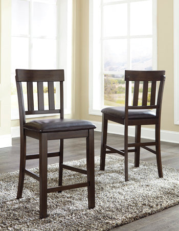 Sectionals for Less - Ashley Furniture - Haddigan Dining Room - Counter Height Bar Stool (Set of 2) / Dark Brown - D596-124X2