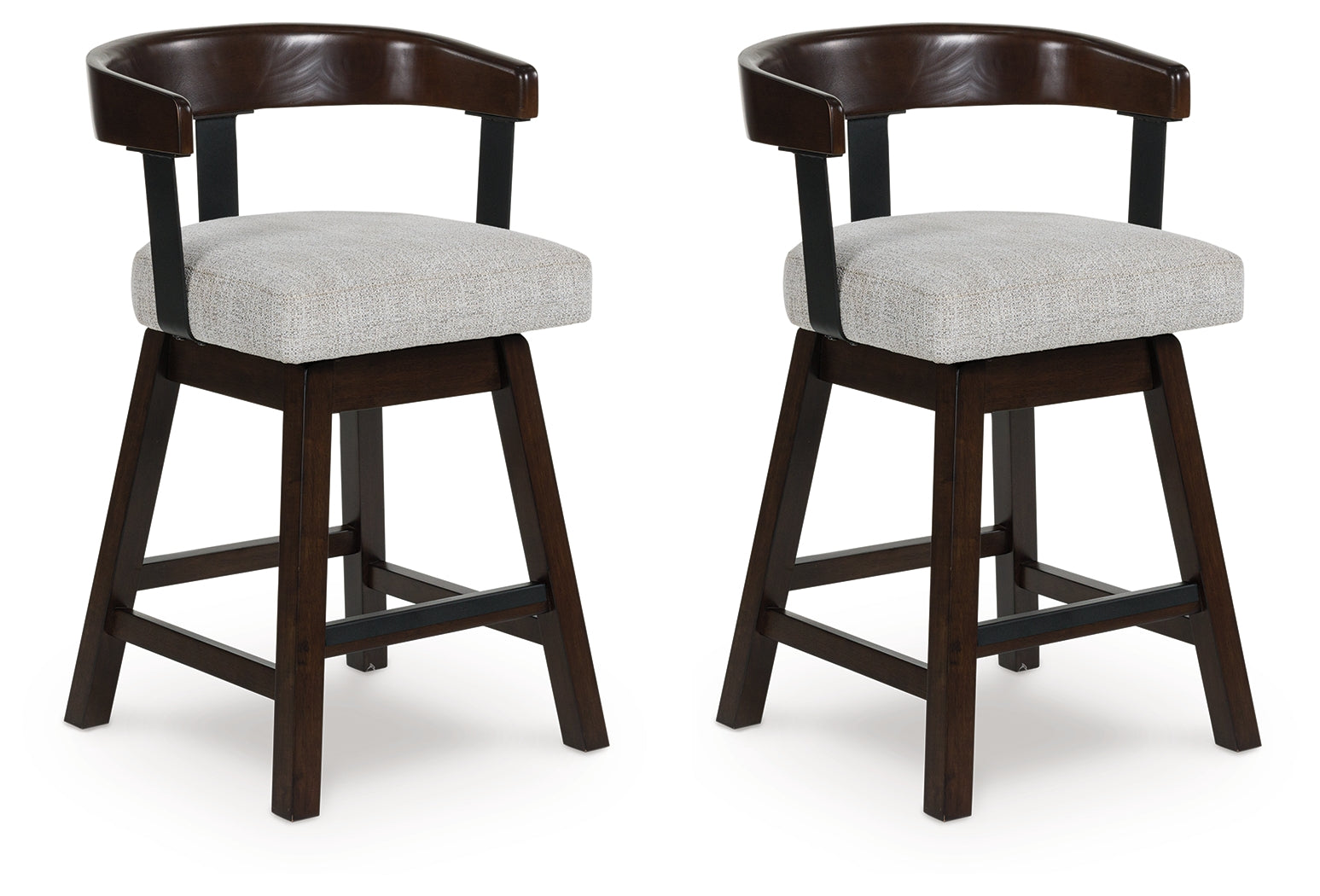 Sectionals for Less - Ashley Furniture - Haddigan Dining Room - Counter Height Barstool (Set of 2) / Dark Brown - D596-224X2