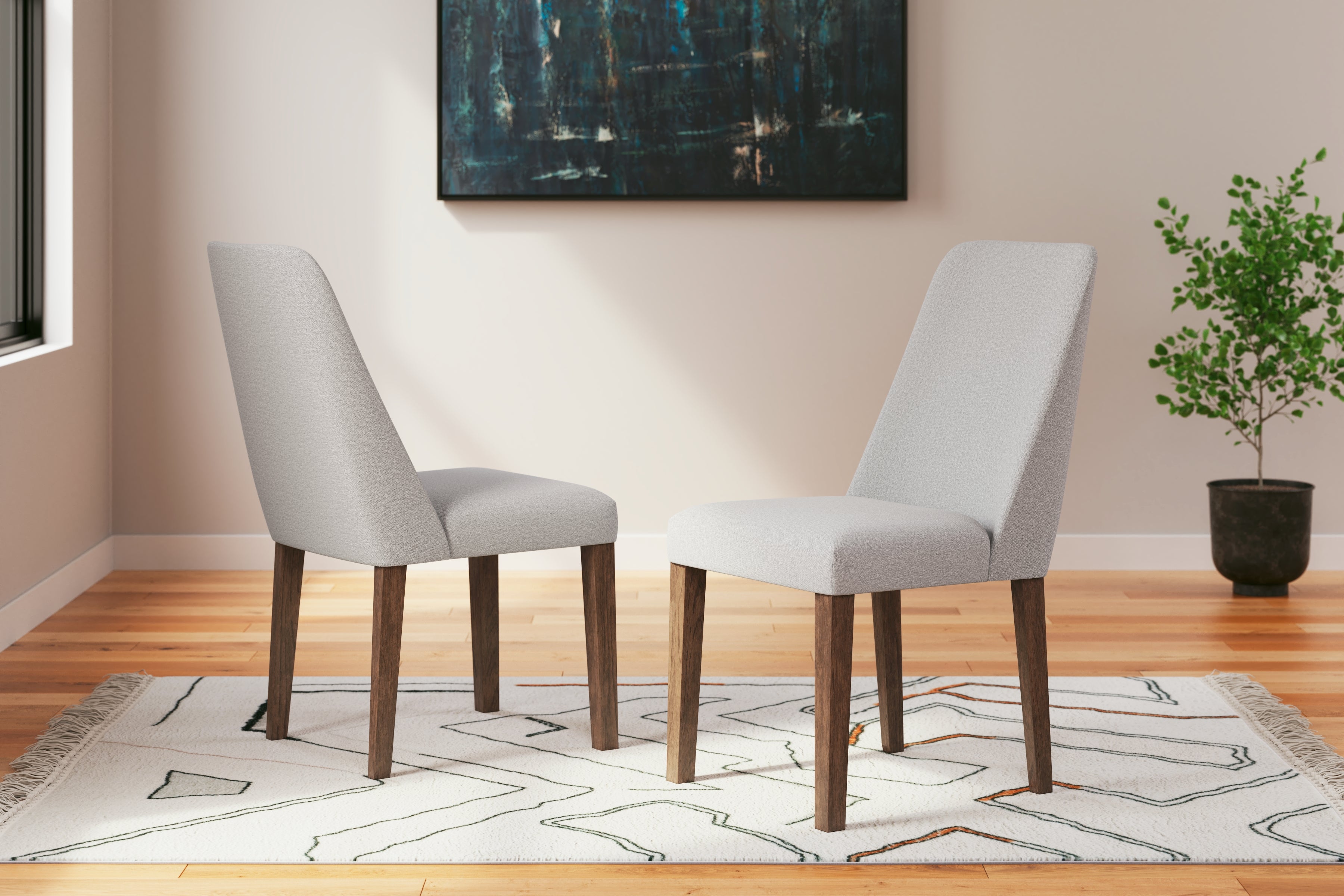 Sectionals for Less - Ashley Furniture - Lyncott Dining Room - Dining Chair (Set of 2) / Gray/Brown - D615-01X2